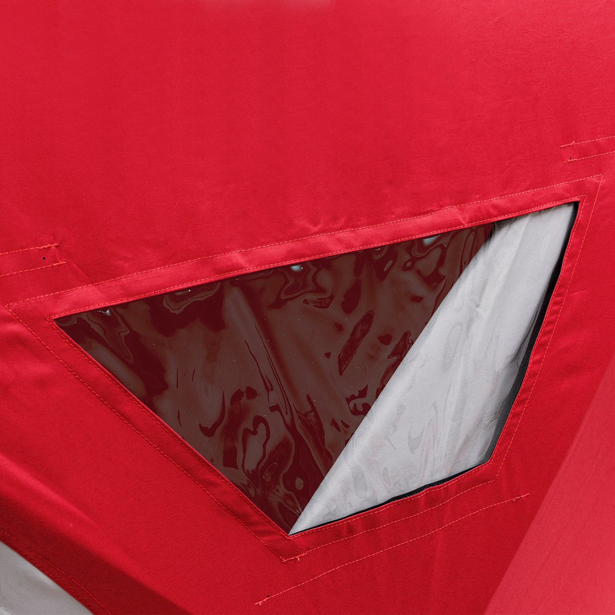2/3/4/8 Person Ice Fishing Shelter Tent - 300D Oxford Fabric Portable Ice Fishing Shelter - Waterproof & Windproof for Winter Fishing - Perfect for Ice Fishing, Camping, and Outdoor Adventures (Red, 3-Person)