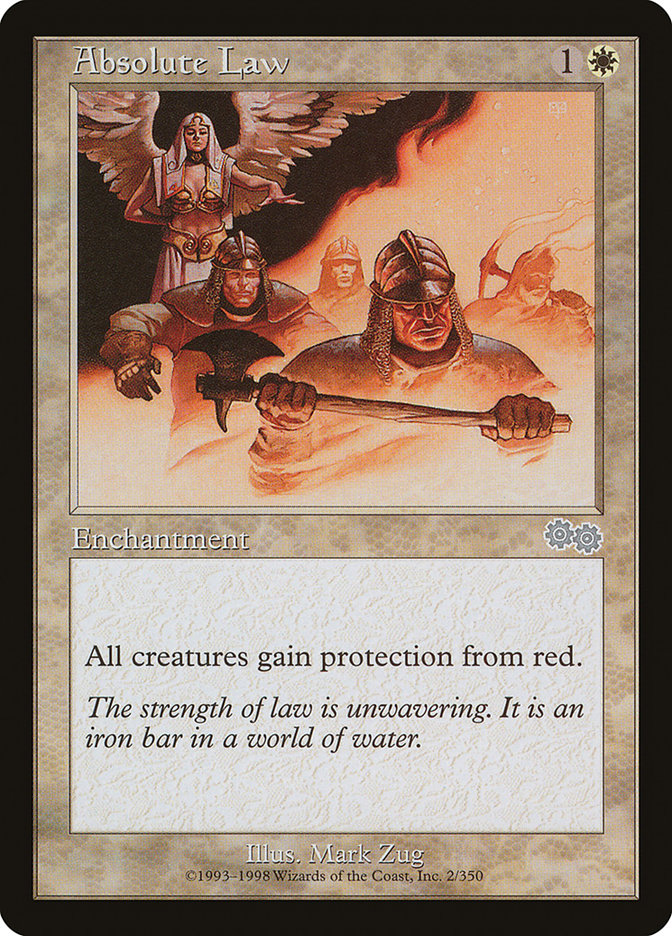 Absolute Law [Urza's Saga] - MTG Magic The Gathering Trading Card Game - Perfect for Commander, Modern & Legacy Decks