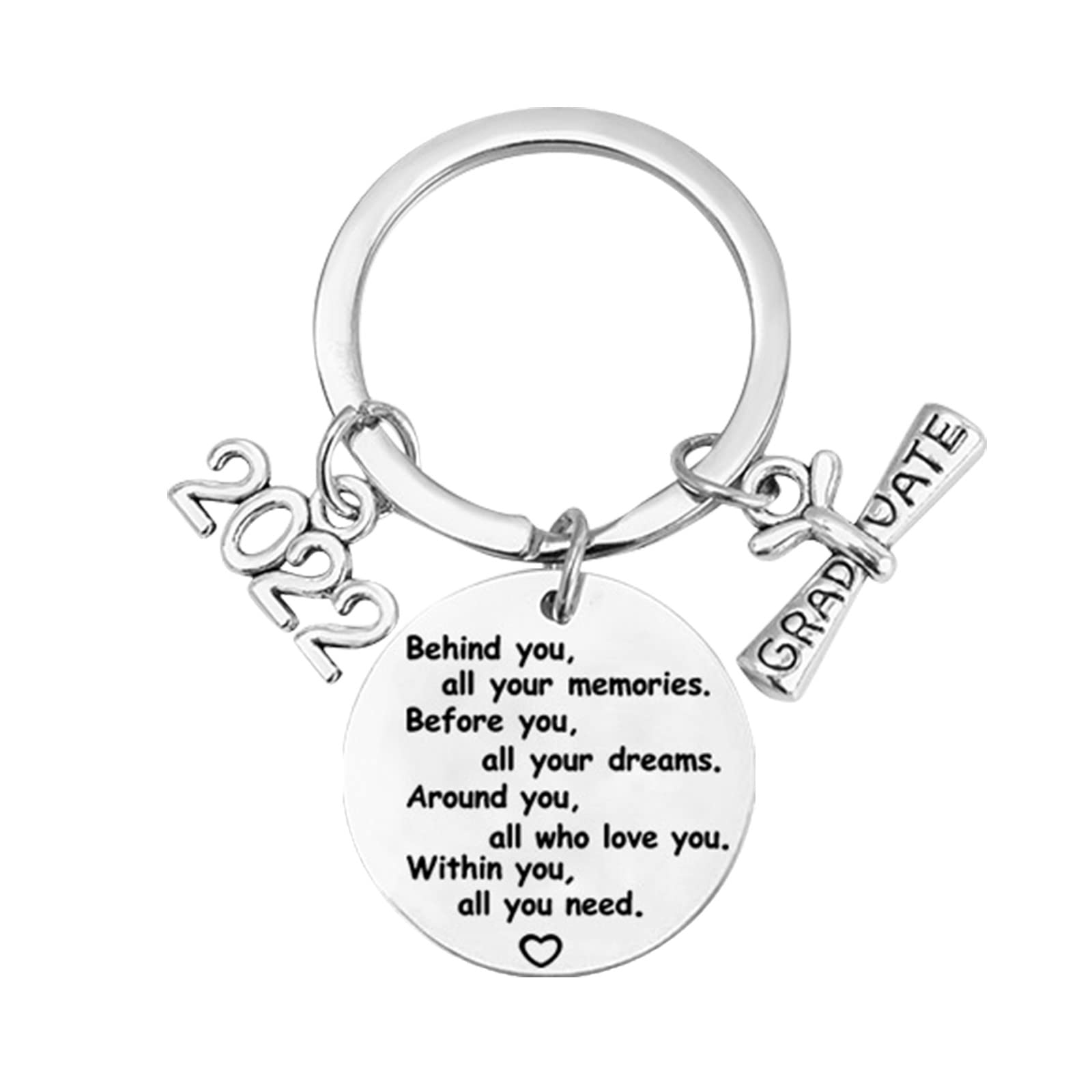 2022 Graduation Keychain - 'My Story Is Just Beginning' Inspirational Gift for Graduates, Friends & Birthday - Key Ring for Boys & Girls - Perfect for High School & College Graduation Celebrations