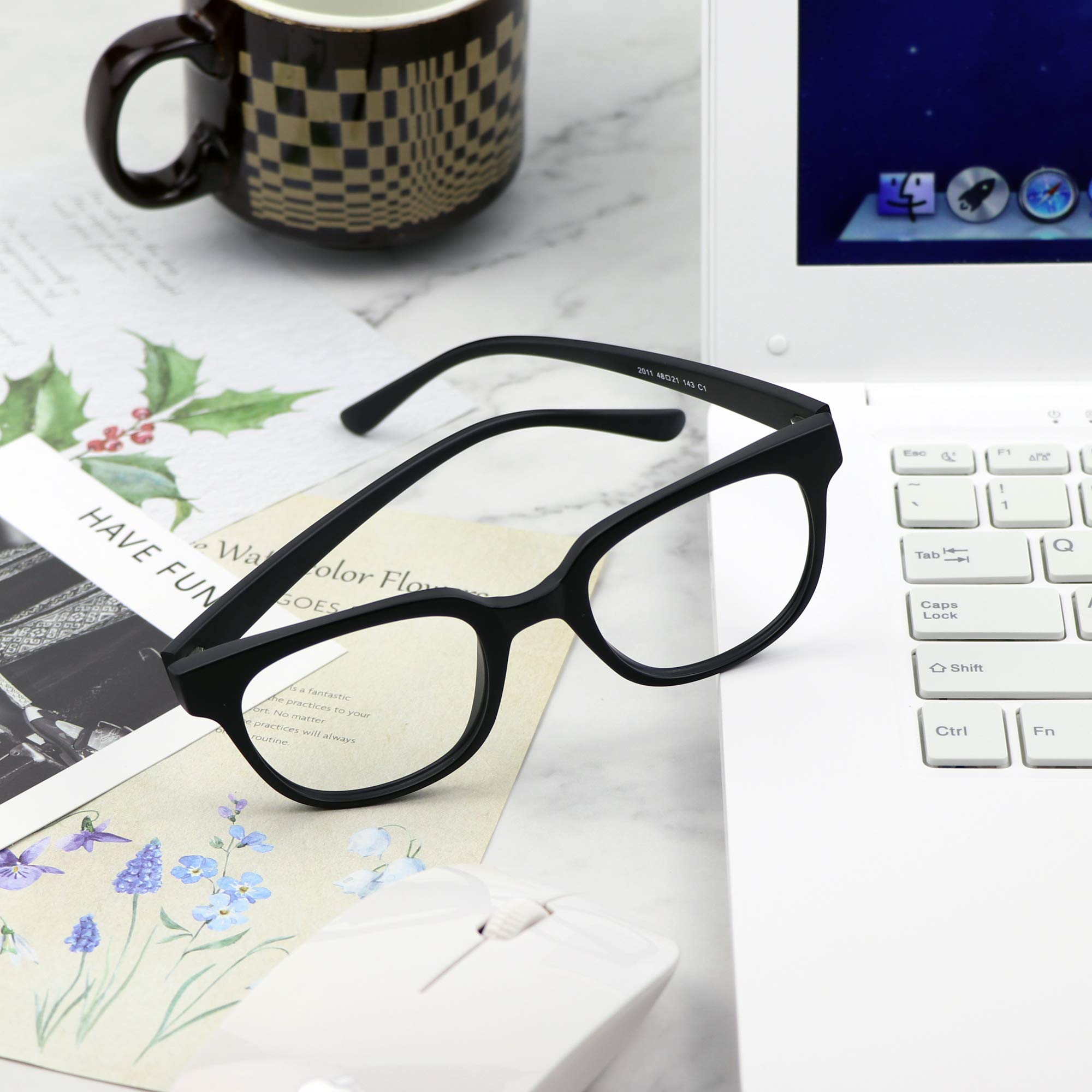 Blue Light Blocking Glasses for Women & Men - Anti Glare Computer Reading Glasses | Reduce Eye Strain for Office Work, Gaming & Screen Time