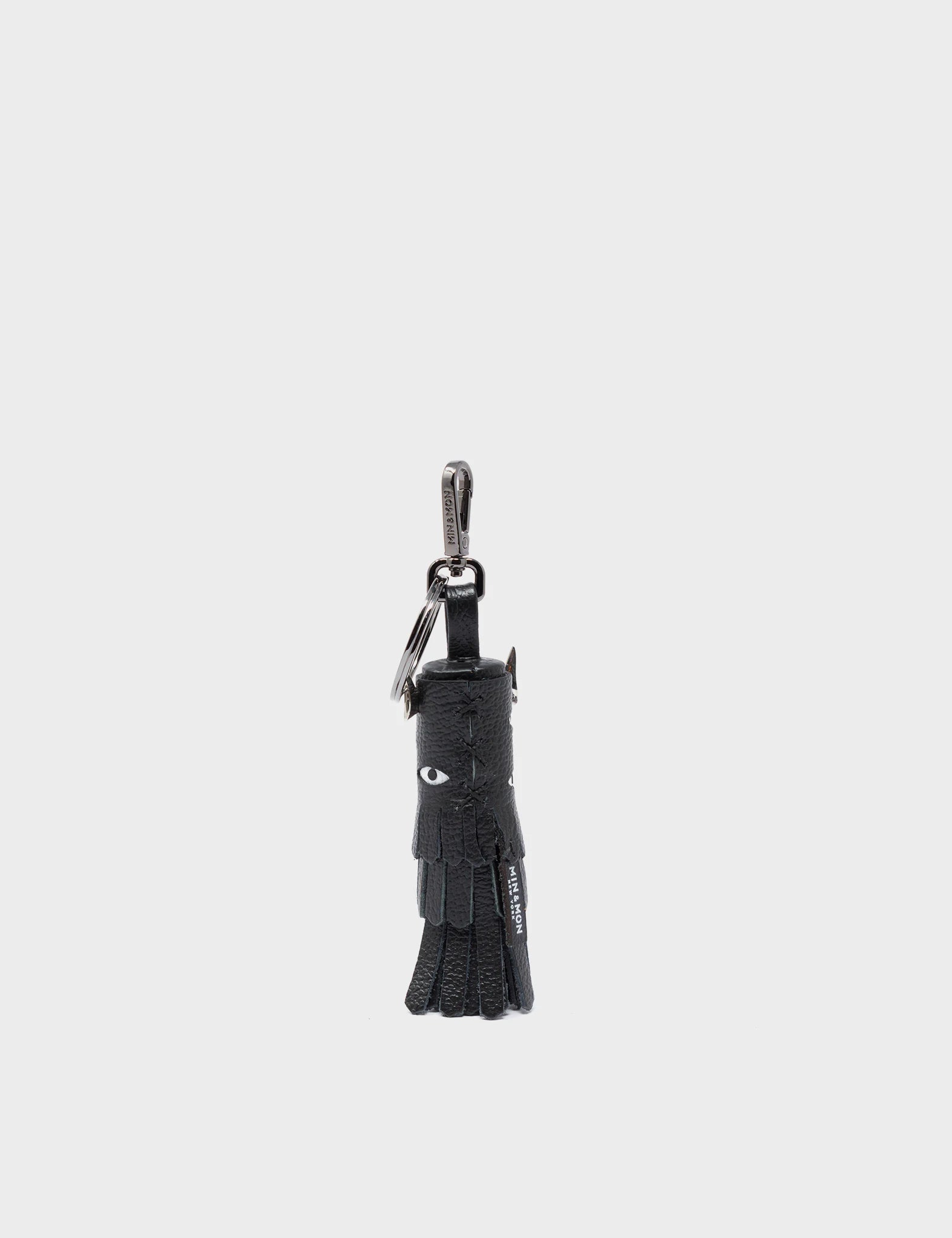 Oliver The Ox Charm Black Leather Keychain - Stylish & Durable Key Holder for Men & Women - Perfect for Gifts, Home, Office & Travel Accessories