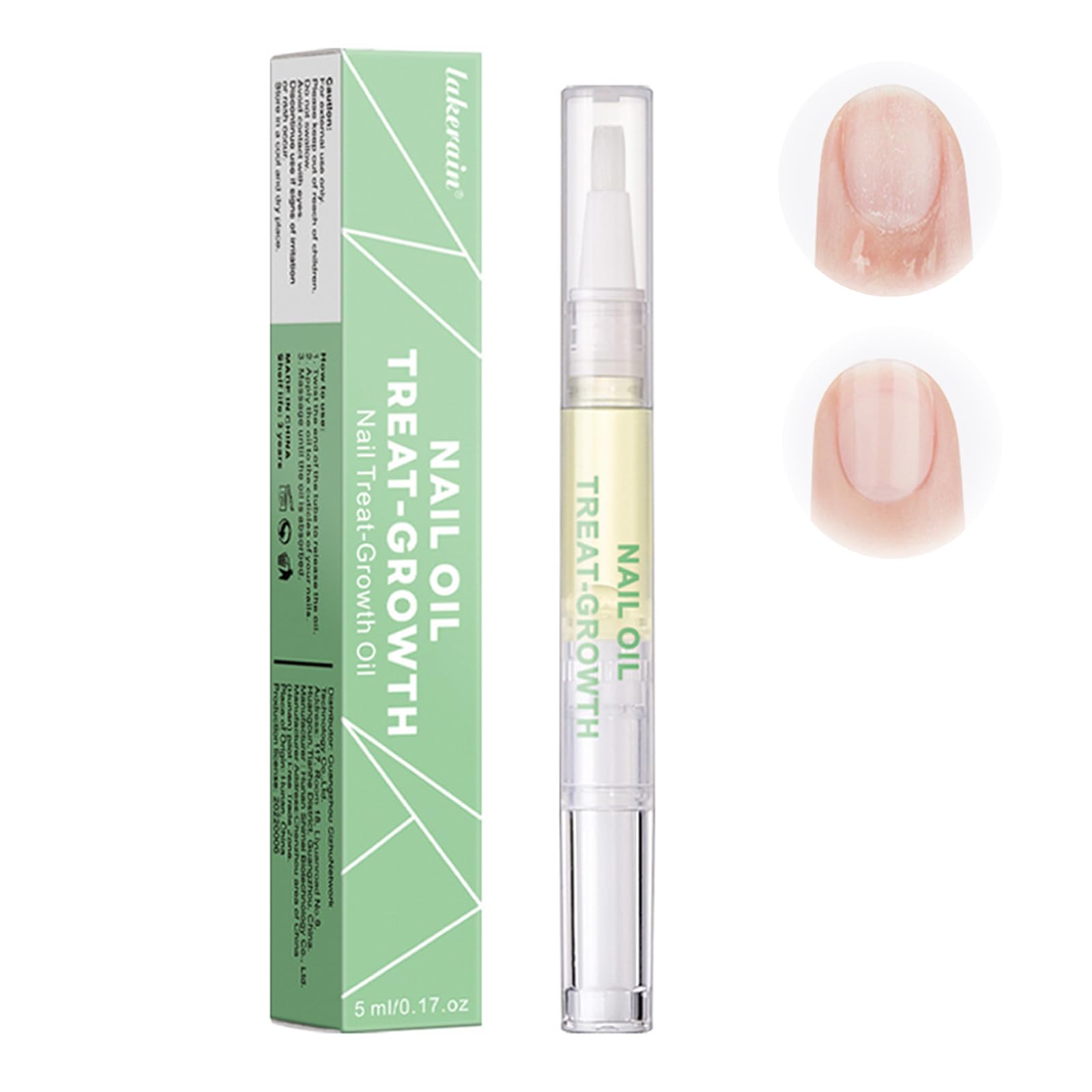 Nail Growth Oil Pen - Natural Cuticle Treatment for Stronger Nails | Nail Strengthener Serum for Damaged & Brittle Nails | Moisturizing Nail Care for Manicures & Healthy Growth
