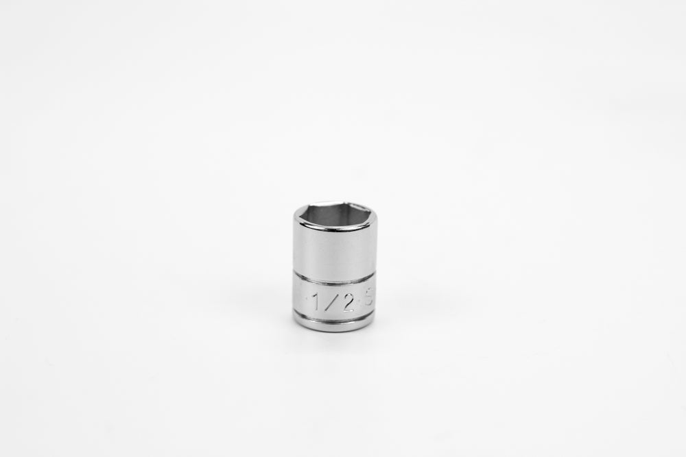 1/2 & 1/4 Inch Drive 6-Point Chrome Socket Set - Fractional Standard Size for Automotive Repair & DIY Projects
