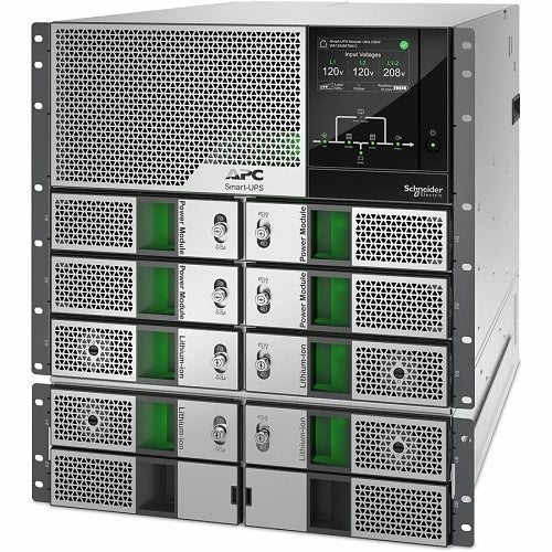 APC SRYL20K20RMXLT Smart UPS Modular Ultra Online 20kW Scalable to 20kW N+1 Lithium Ion 12U 208/240V Network Management with External Battery Chassis - Reliable Power Backup for Data Centers, Server Rooms & Critical IT Infrastructure