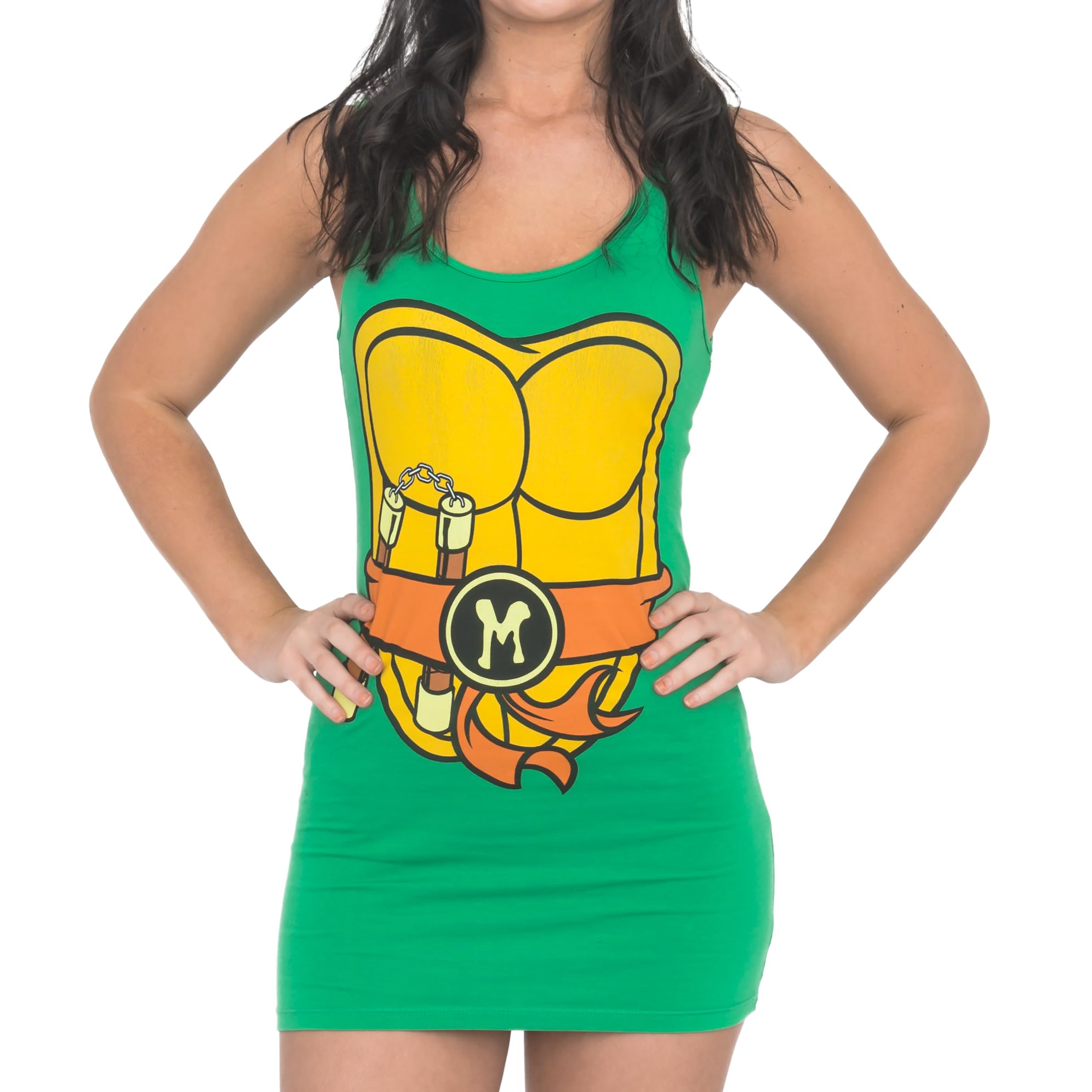 Teenage Mutant Ninja Turtles TMNT Women's & Junior's Halloween Costume Tank Dress - Perfect for Cosplay, Comic Con & Halloween Parties