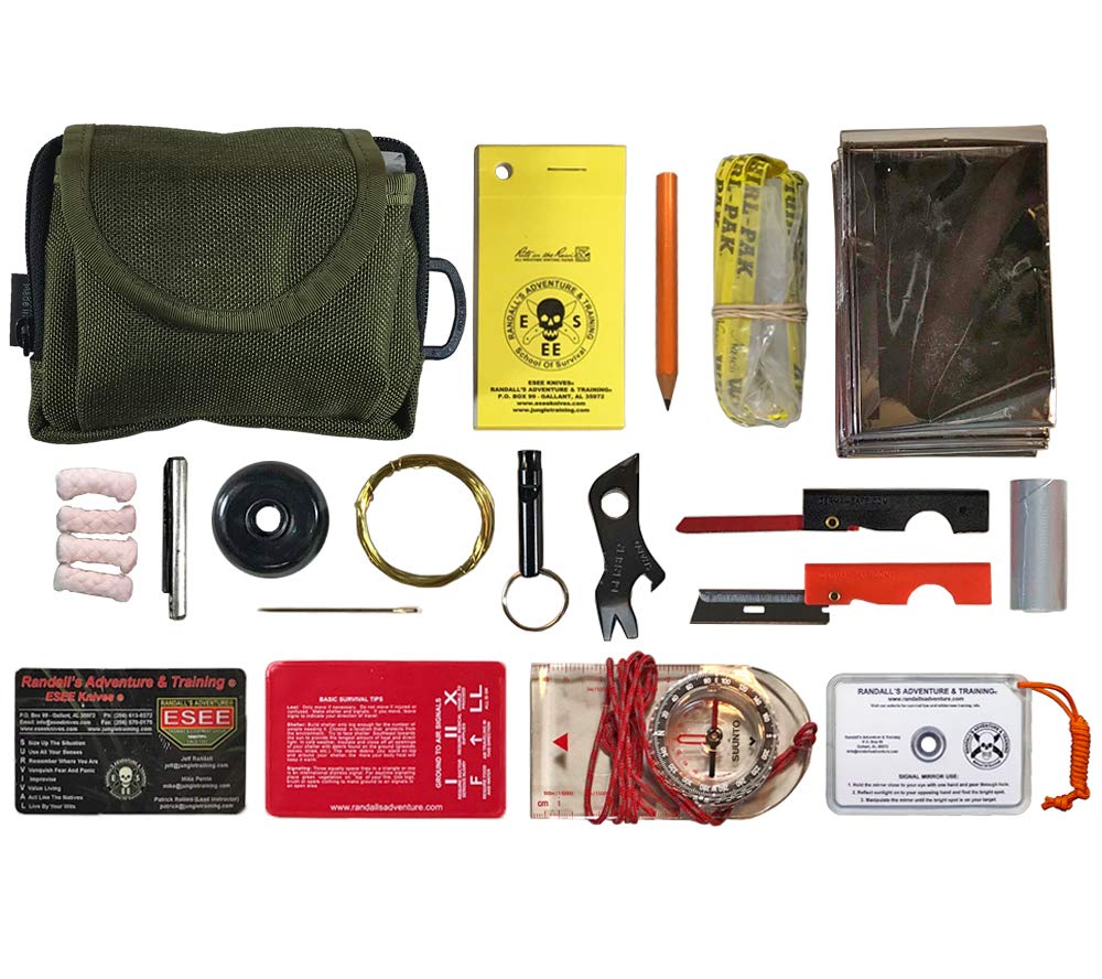 Esee Knives - Compact Survival Pocket Knife with Olive Drab Pouch | 5.0