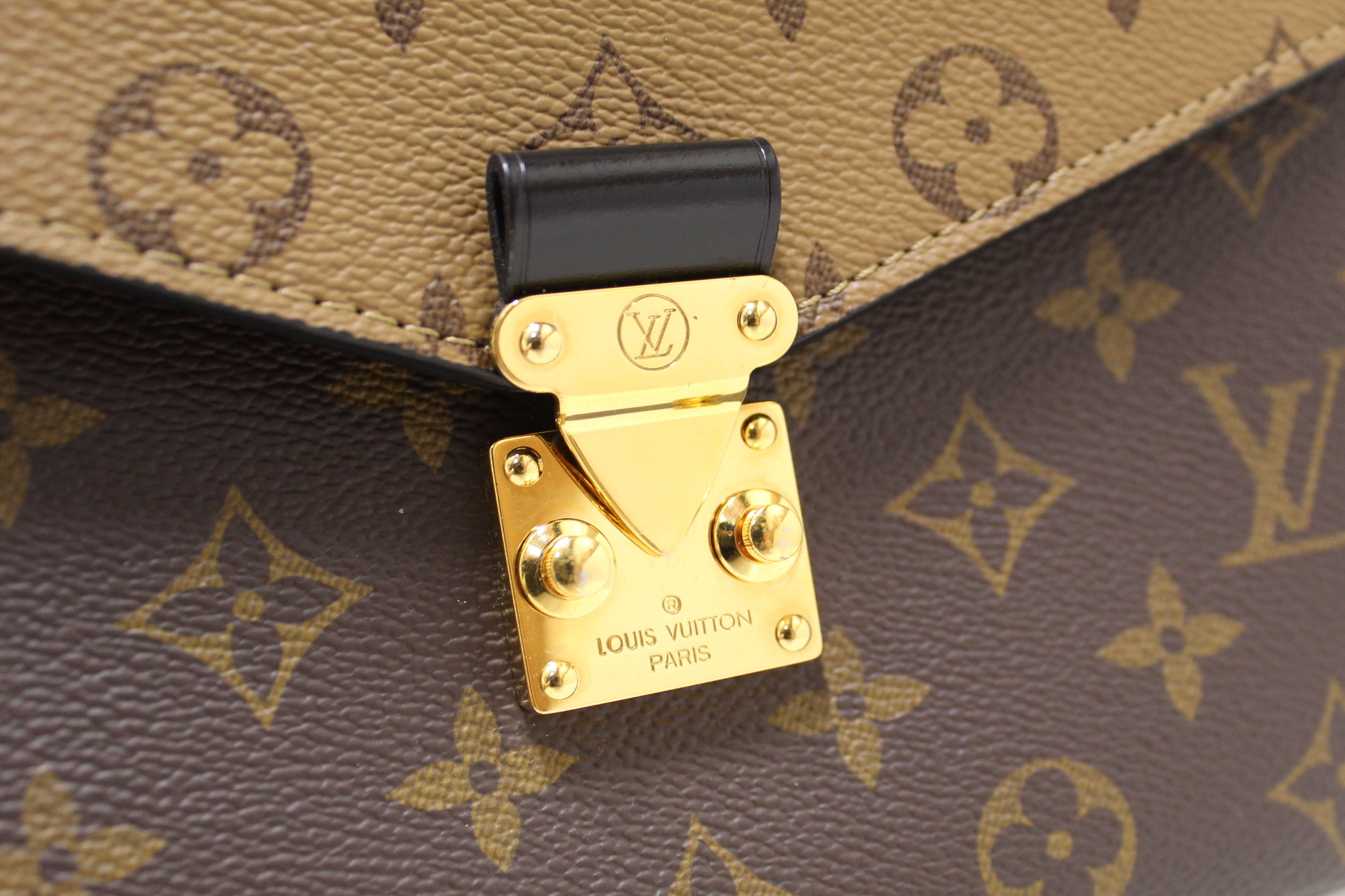 Authentic Louis Vuitton Monogram Reverse Canvas Pochette Metis Crossbody Bag - Luxury Designer Handbag for Women, Perfect for Work, Travel & Everyday Use