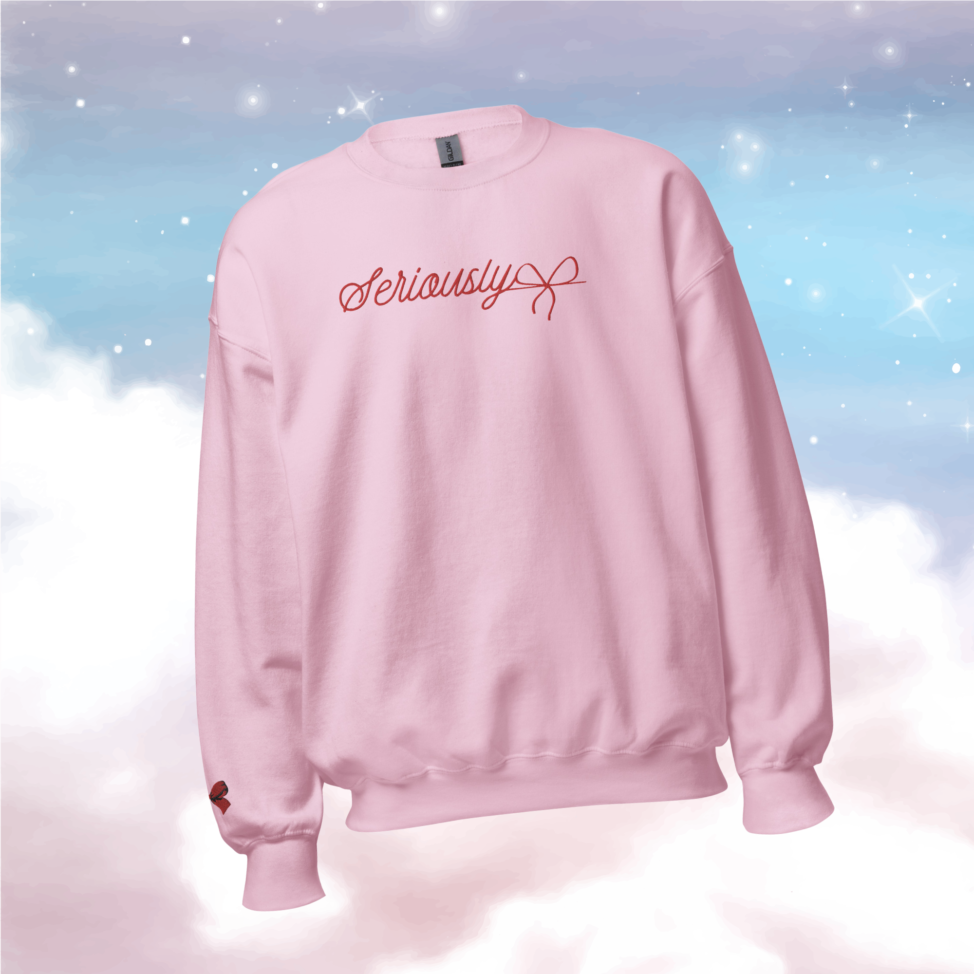 Seriously Embroidered Crewneck Sweatshirt - Soft Cotton Unisex Pullover for Men & Women | Perfect for Casual Wear, Street Style & Lounge Comfort