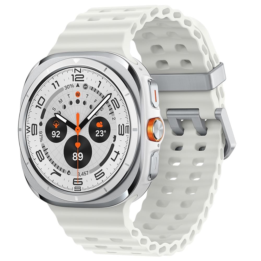 SAMSUNG Galaxy Watch Ultra 47mm LTE Smartwatch - Titanium White (Renewed) | AI Fitness Tracker with Heart Rate Monitor, Sleep Tracking, GPS, Energy Score & Wellness Tips | Perfect for Workouts, Running, Swimming & Daily Health Monitoring