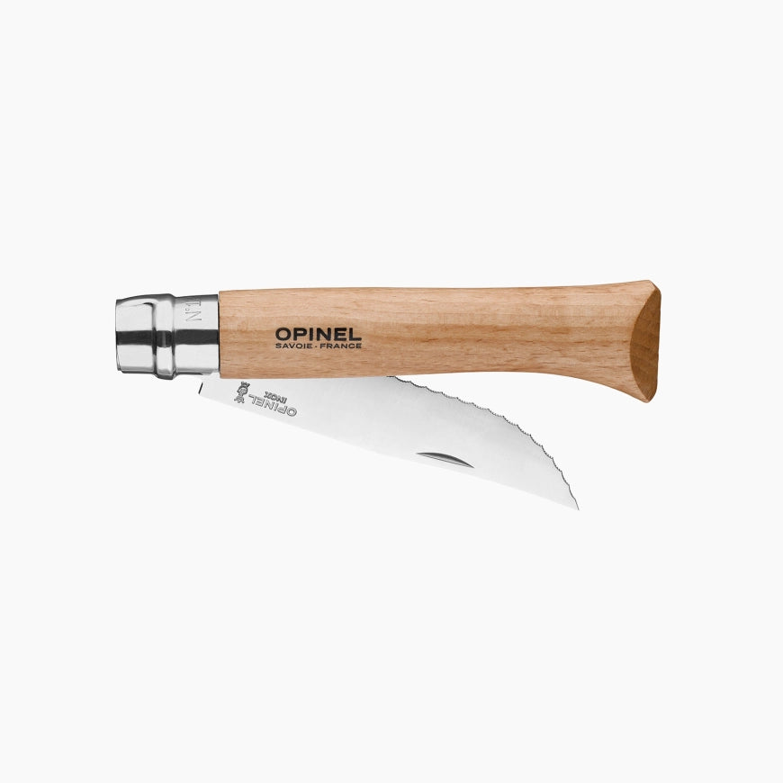 Opinel No.8 Stainless Steel Folding Knife - Camping, Hiking & Outdoor Cooking Essential - Perfect for Picnics & Backpacking Adventures