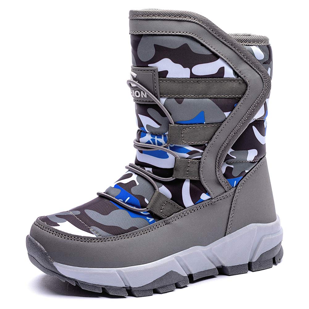 GUBARUN Boys Snow Boots Winter Waterproof Slip Resistant Cold Weather Shoes for Toddler Little Kid Big Kid - Warm Outdoor Winter Boots for Snow Play, Hiking & Daily Wear