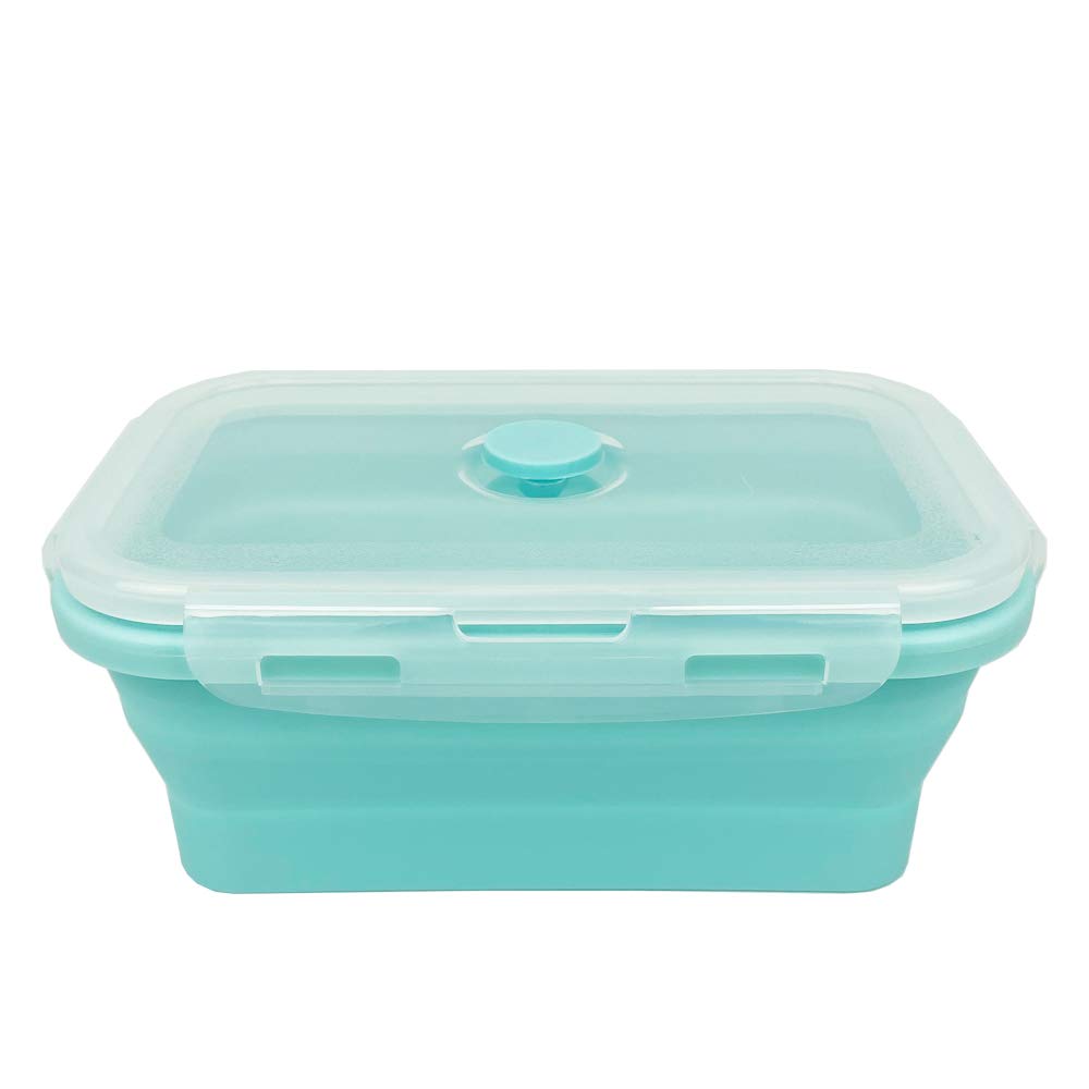 CCyanzi 4-Pack Collapsible Silicone Food Storage Containers with Airtight Lids - Microwave & Freezer Safe, Space-Saving Bowls for Camping, Picnics, Meal Prep & Kitchen Organization