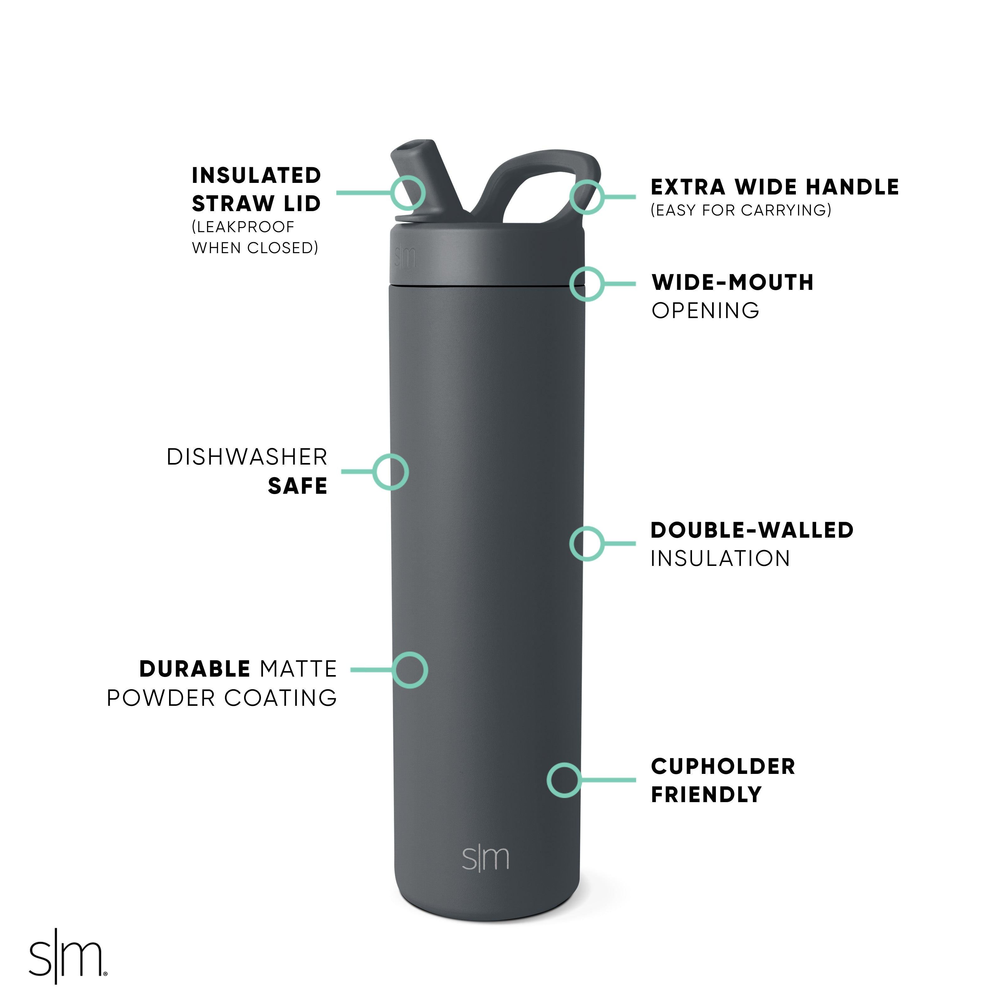 Stainless Steel Manual Straw Lid Tumbler Cup - Insulated Travel Mug for Hot & Cold Drinks - Perfect for Coffee, Tea, and Smoothies On The Go