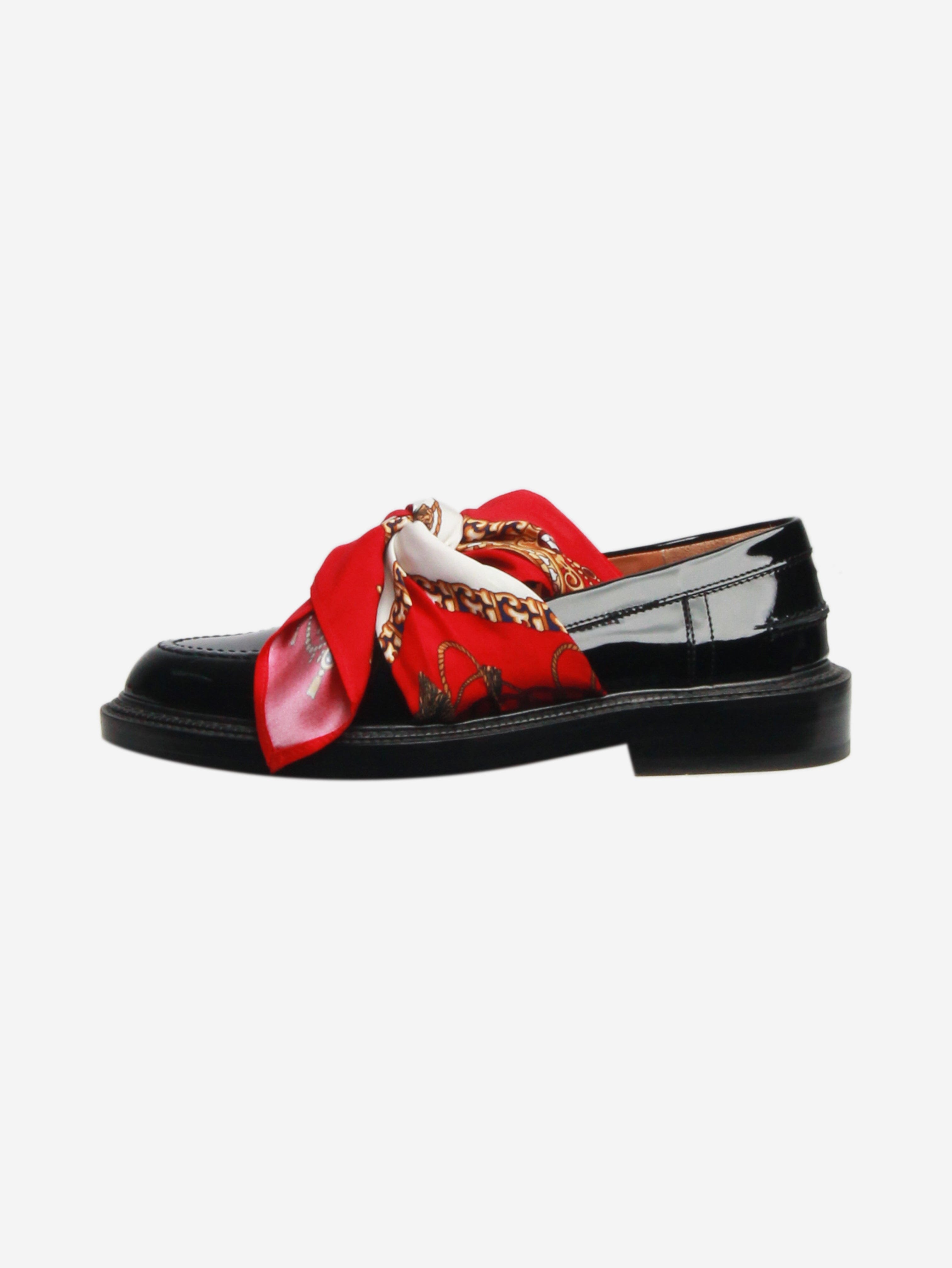Black Patent Leather Loafers for Women - Size EU 38 (US 7.5) - Classic Tassel Slip-On Dress Shoes for Office, Business & Formal Occasions
