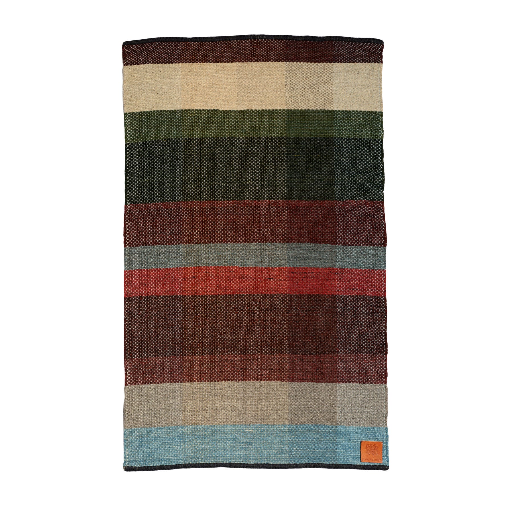 Handmade Wool Remnant Woven Rug - 22