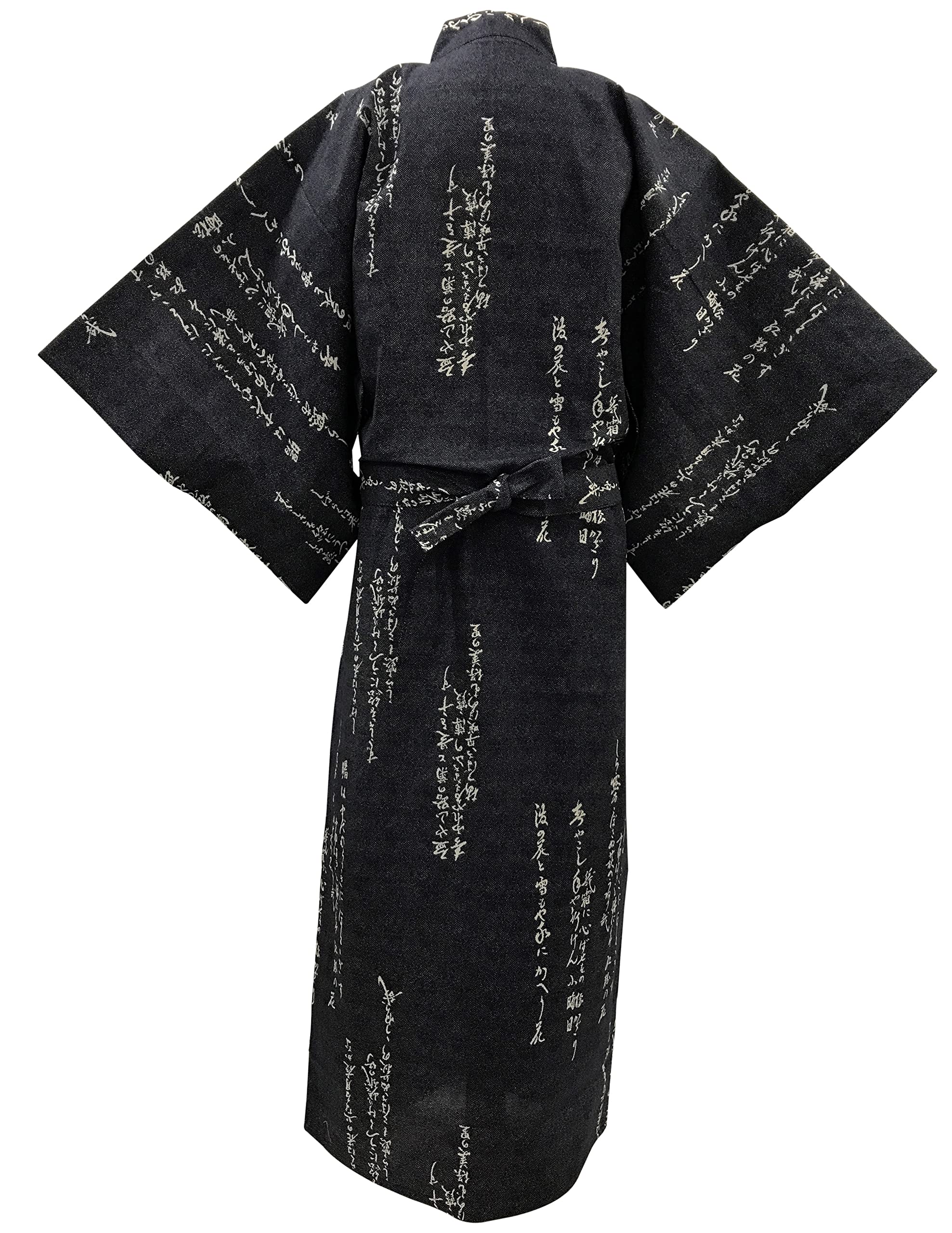 Japanese Men's Yukata with Obi Belt - Lightweight Cotton Kimono Robe for Summer, Festivals & Onsen - Traditional Japanese Casual Wear for Relaxation & Lounging