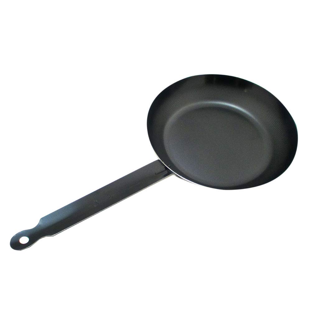 Endoshoji TKG AHLJ718 7.1 Inch Non-Stick Iron Frying Pan - Textured Embossed Surface for Better Heat Distribution, IH Compatible, 7.2 x 1.5 Inch Cooking Area - Perfect for Searing Steaks, Frying Eggs & Pancakes
