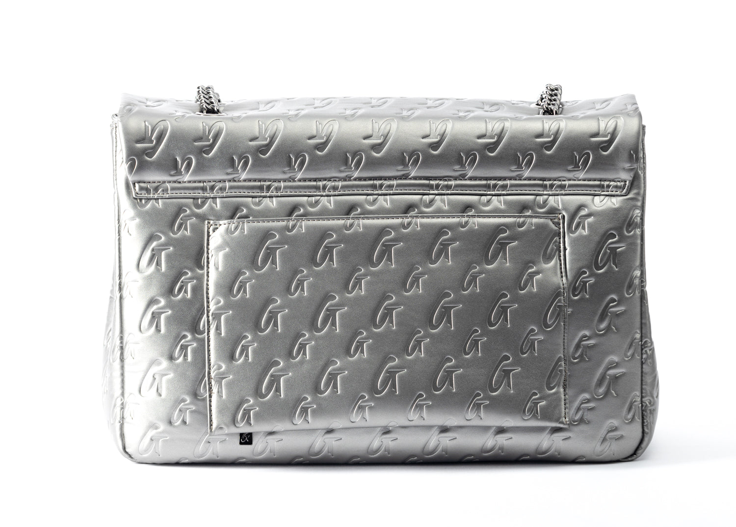 XL Monogram Flap Bag in Platinum - Stylish Designer Handbag for Women, Perfect for Work, Travel & Evening Events