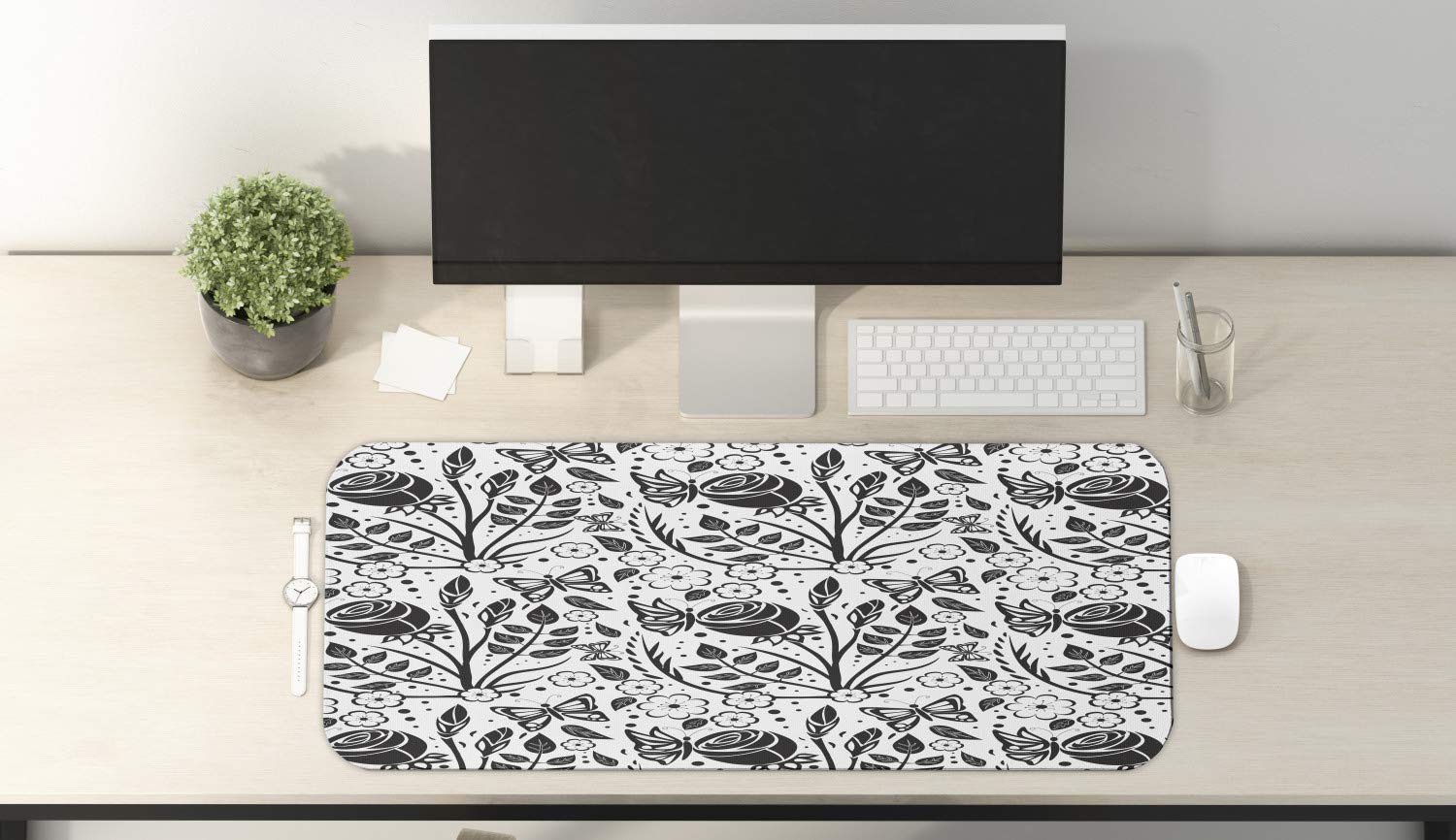 Ambesonne Floral Computer Mouse Pad - Large 31