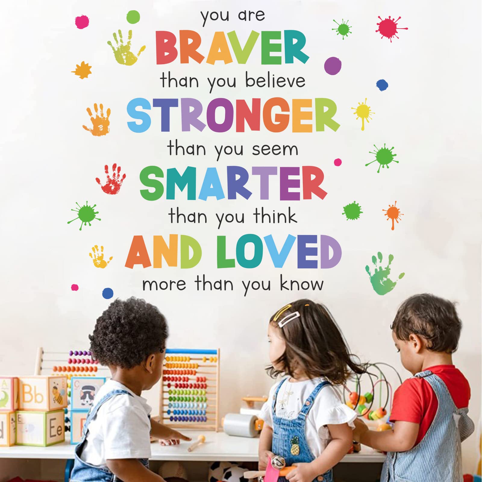 Colorful Inspirational Wall Decals - Peel and Stick Motivational Stickers with Positive Sayings for Nursery, Kids Room, Preschool Classroom & Playroom Decor | Perfect for Home, School and Office Wall Art