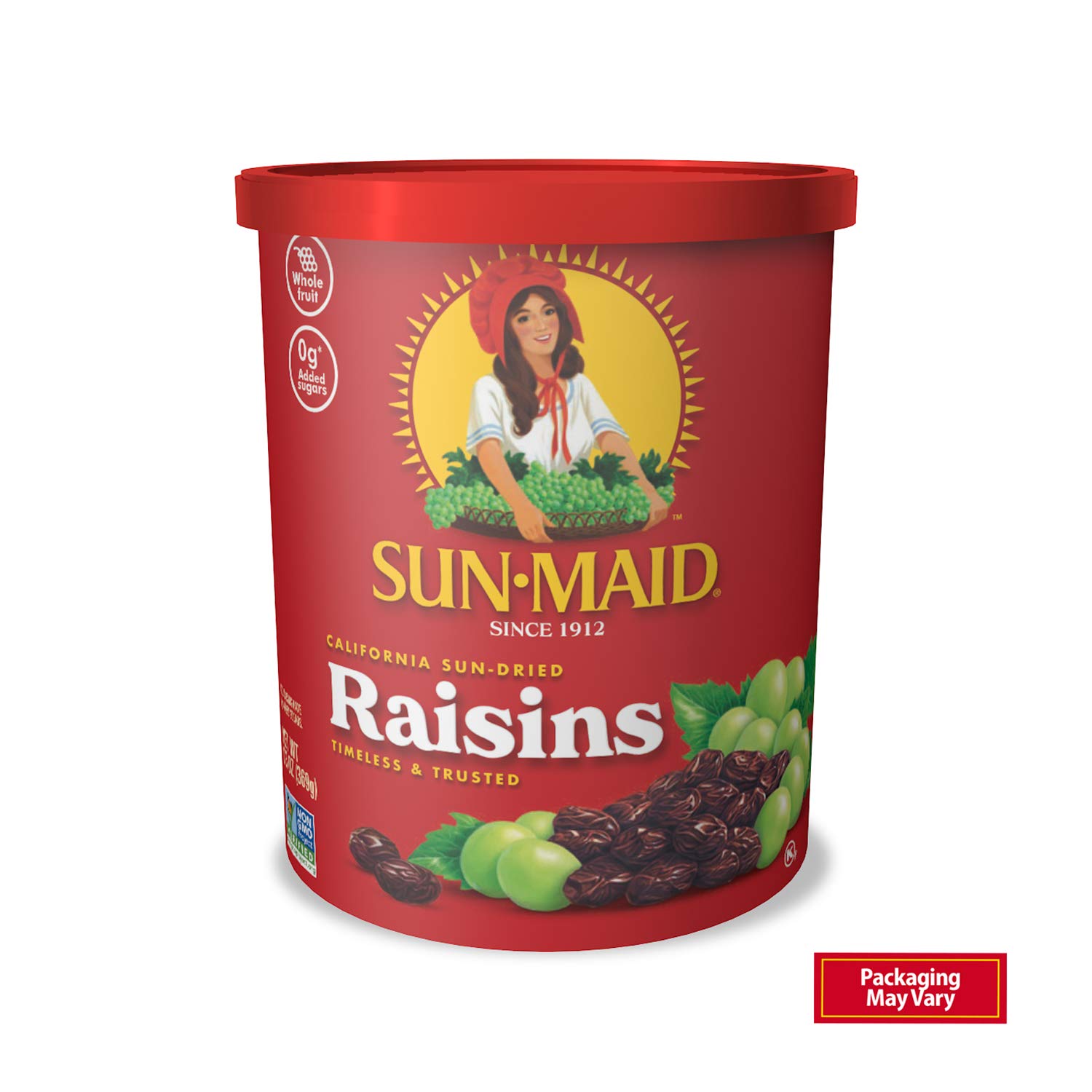 Sun-Maid California Sun-Dried Raisins - 13 oz Resealable Canister - Healthy Dried Fruit Snack for Kids & Adults - Perfect for Lunches, Hiking, Baking & Natural Sweetener Recipes