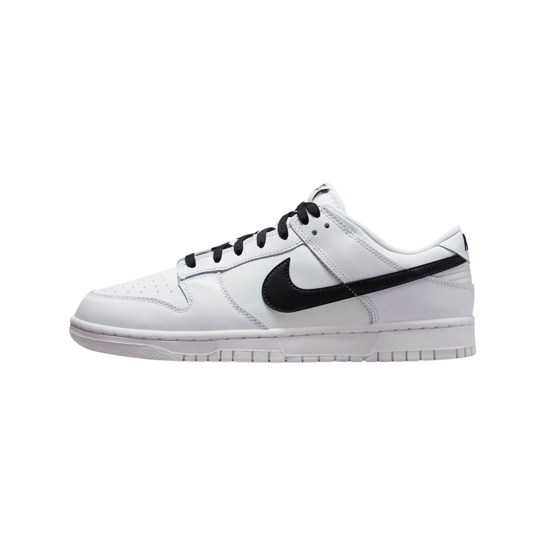 Nike Dunk Low Retro Men's Shoes - White Black Summit White Sneakers for Casual Wear & Street Style