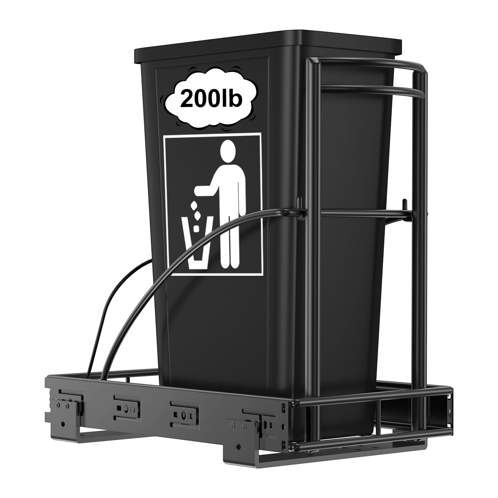 Heavy Duty Pull Out Trash Can Under Cabinet 7-13 Gallon (50QT) - 13