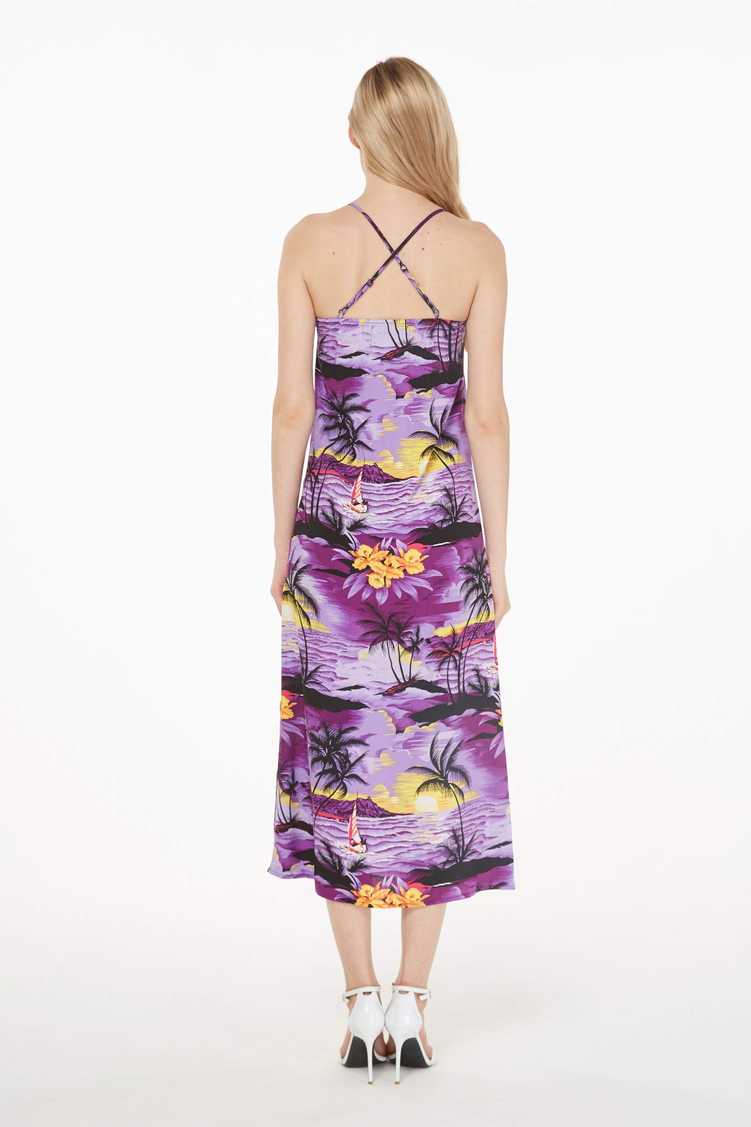 Hawaiian Luau Outfits for Family - Matching Aloha Shirts & Dresses in Sunset Purple | Beach Party, Vacation & Summer Family Photos
