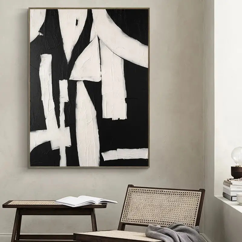 Abstract Tranquility Art Painting - Modern Canvas Wall Decor for Living Room, Bedroom & Office - Handmade Contemporary Artwork #WS004