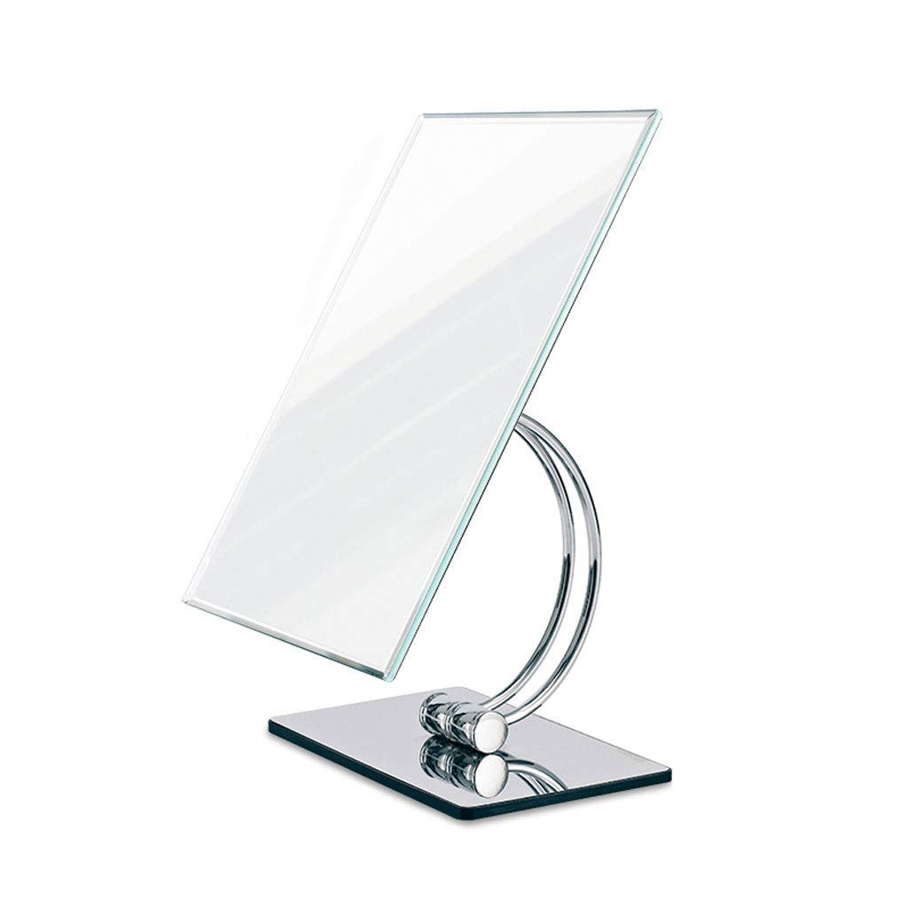 AWJ European Bright Silver Single-Sided Rotating Mirror - 360° Swivel Vanity Mirror for Makeup, Dressing & Home Decor (12