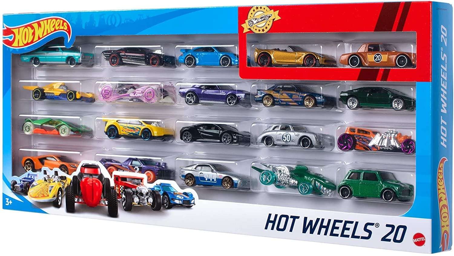 Hot Wheels Mattel Workshop 20 Cars Assorted - Die-Cast Toy Car Collection for Kids & Collectors - Perfect for Play, Display & Racing Games