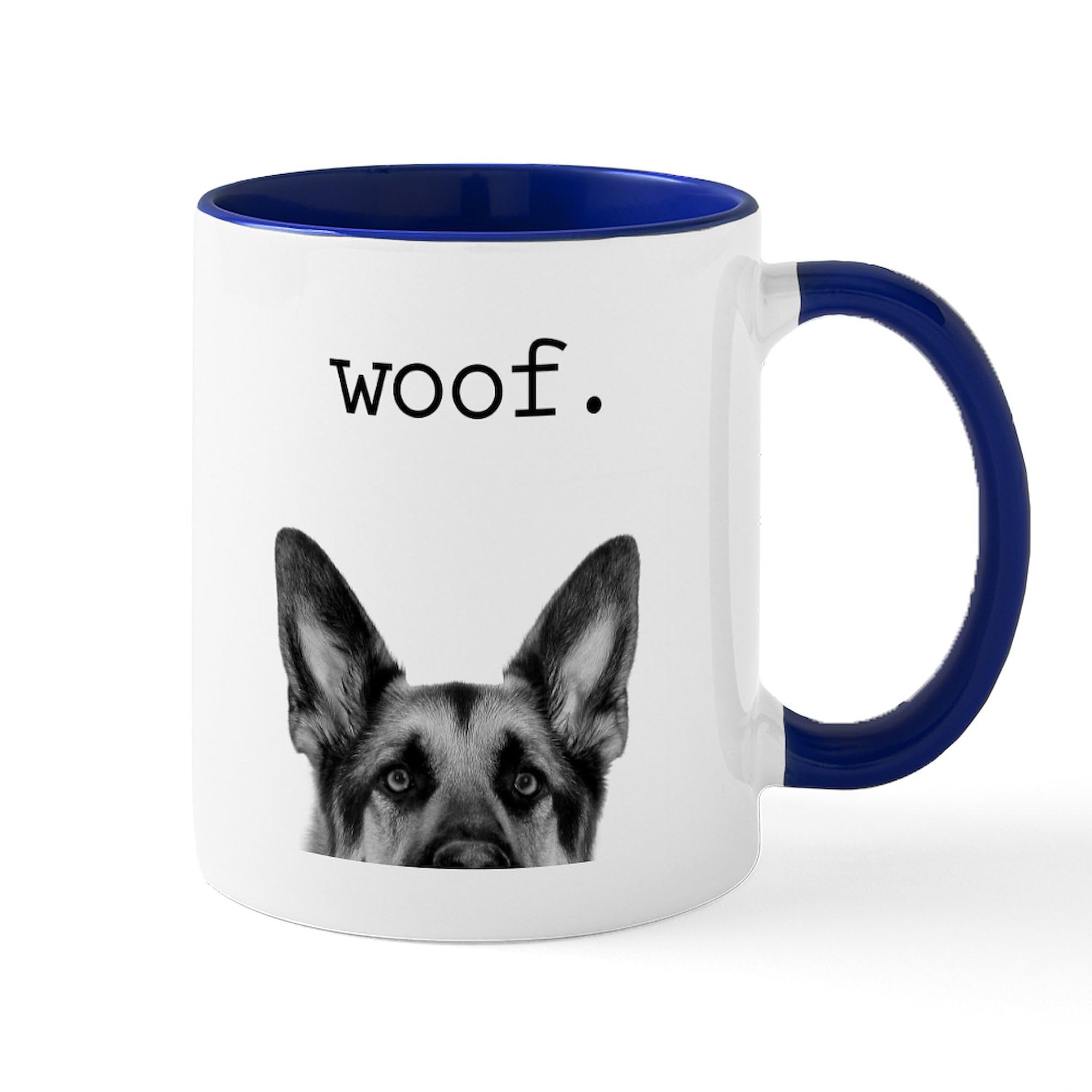 Woof Mug 11 oz (325 ml) Ceramic Coffee Cup - Funny Dog Lover's Gift for Home, Office & Pet Owners | Perfect for Morning Coffee, Tea or Hot Chocolate