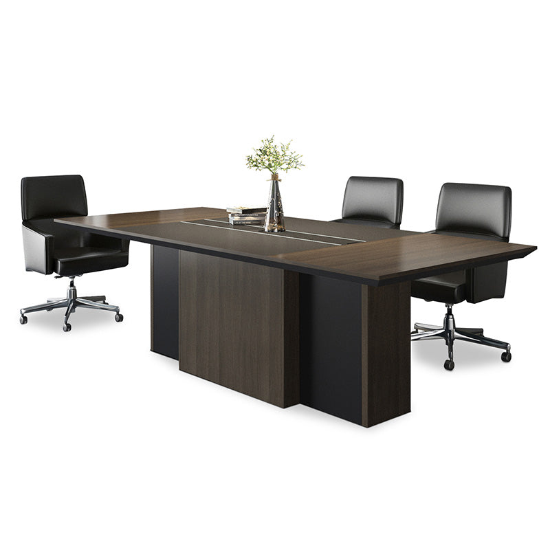 CARTER Boardroom Conference Table 2.4M (8ft) - Modern Office Furniture in Coffee & Charcoal Finish - Perfect for Corporate Meetings and Executive Offices