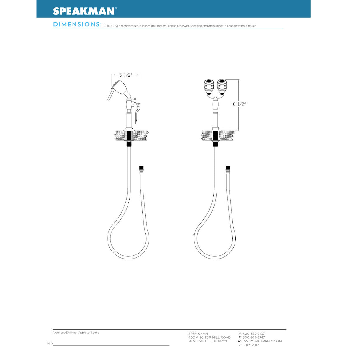 Speakman SE 927 SSHSE VB Deck Mounted Emergency Drench Hose & Eyewash Station - ANSI Compliant Safety Shower for Laboratories & Industrial Workplaces