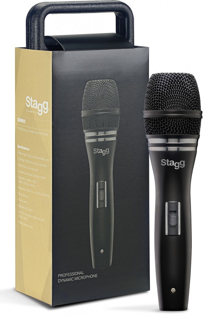 Stagg SDM60 Dynamic Vocal Microphone - Professional Cardioid Mic for Studio Recording, Podcasting & Live Performances - Perfect for Singers, Streamers & Musicians
