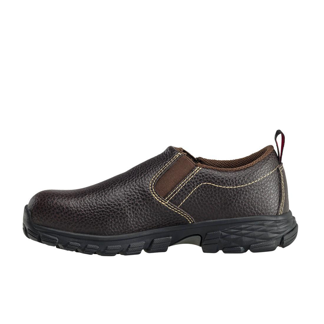 Flight Women's SD10 Alloy Toe Slip-On Work Shoes - Brown | Comfortable & Safety Certified for Construction, Warehouse & Industrial Work