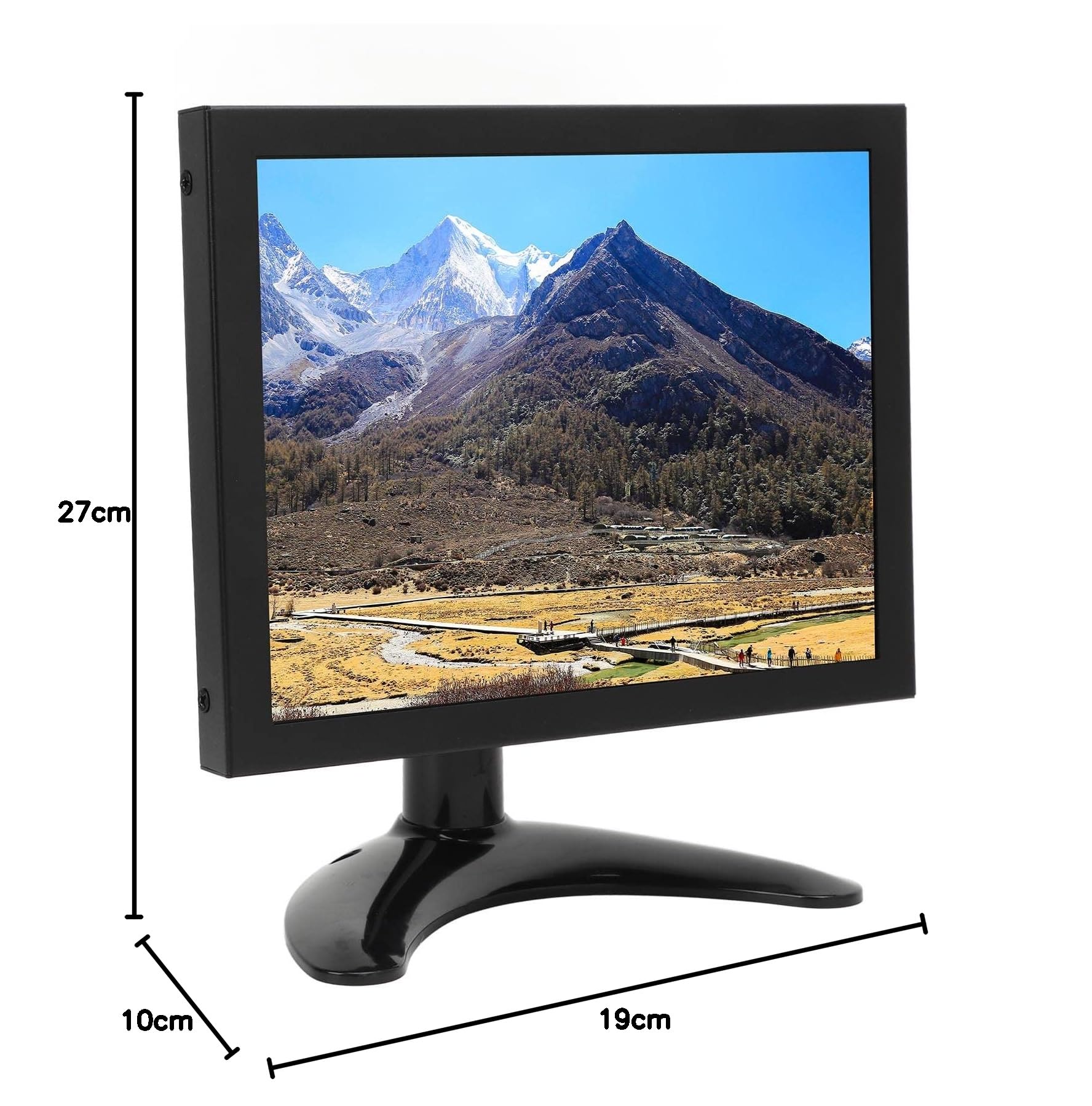 Yunseity Portable Touch Screen Monitor with Multi-Expansion Aluminum Alloy Interface for Smart City - European Plug | Ideal for Digital Signage, Remote Work & Smart Office Solutions