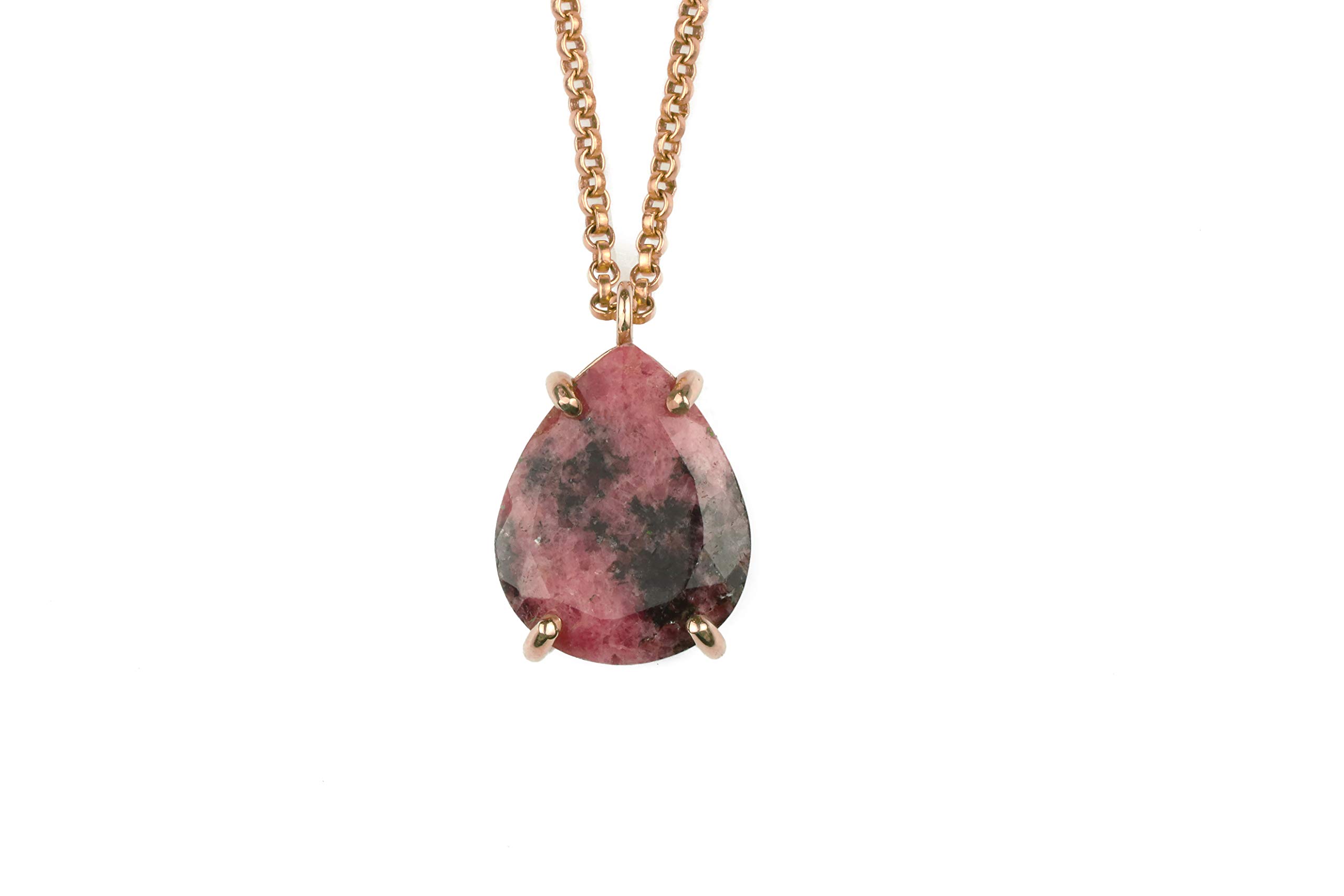 Elegant Rhodonite Necklace for Women - Bridal Gift & Layering Jewelry