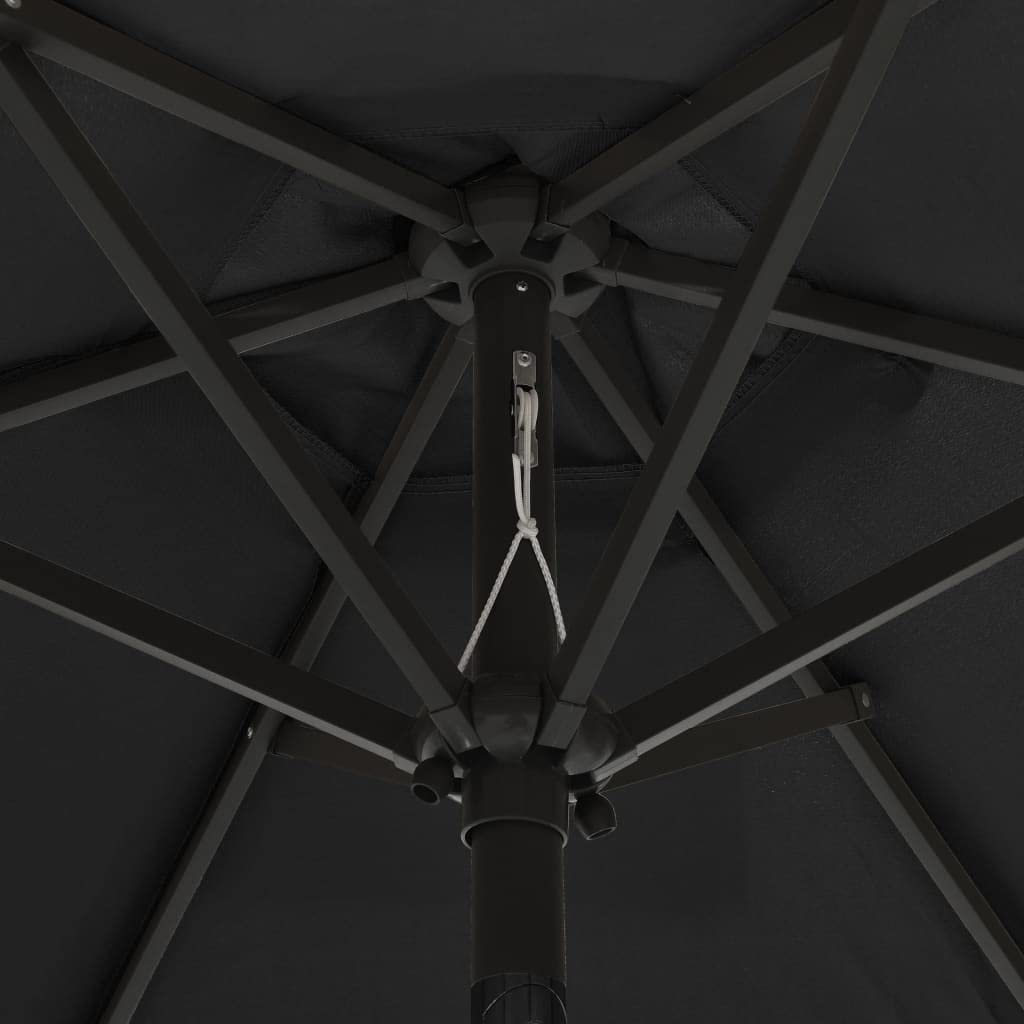 SKM 78.7x83.1 Inch Large LED Patio Umbrella with Aluminum Pole - Outdoor Garden, Poolside, Backyard Shade Solution for Summer