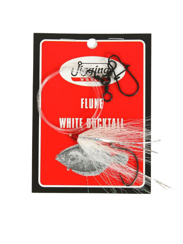 Jigging World Fluke Rigs with Bucktail - Premium Saltwater Fishing Lures for Fluke, Flounder & Sea Bass | Perfect for Offshore & Inshore Fishing Trips