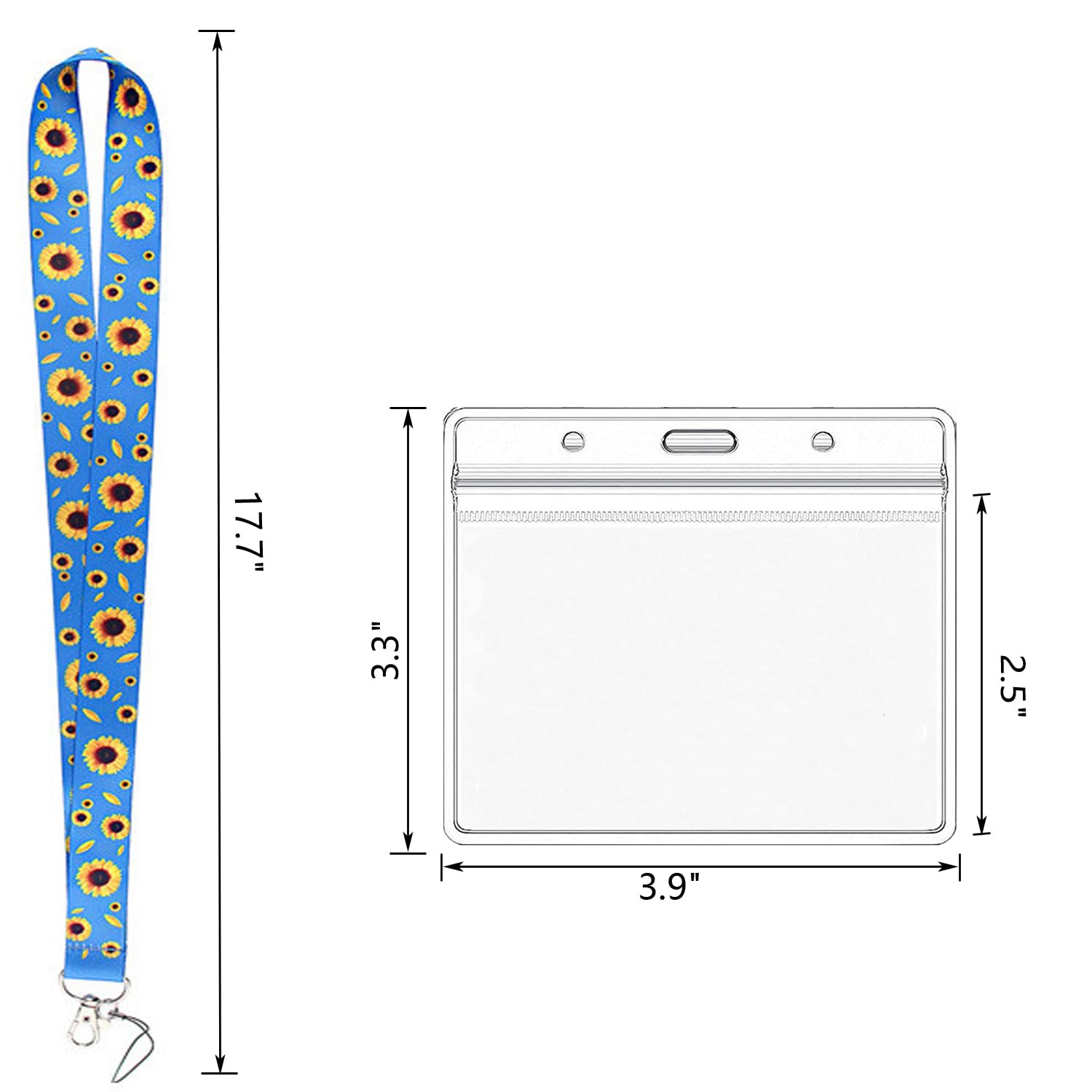 VIQWYIC Breakaway Lanyard with Retractable Badge Reel - for ID Badges & Security Cards at Work