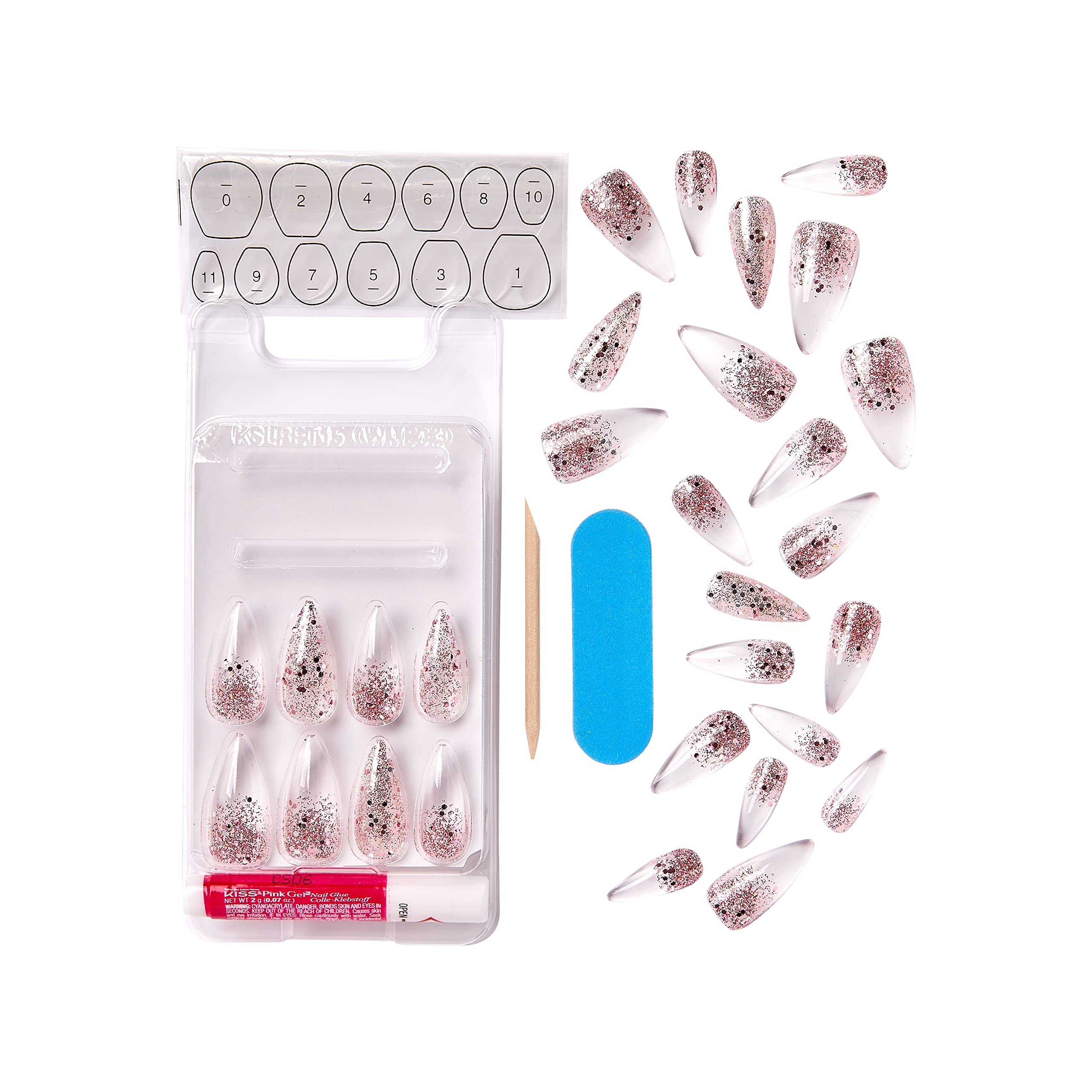 Kiss Jelly Fantasy Long Press on Nails - Jelly Like False Nails with Extra Length for Women | Perfect for Parties, Weddings, and Special Occasions