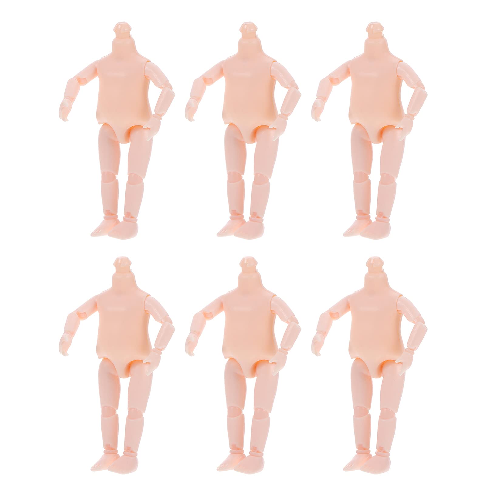 VICASKY 6pcs Movable Joints BJD Doll Body - Headless Nude Figure for DIY Doll Making, Customization & Girl Gifts - Perfect for Artists, Collectors & Craft Enthusiasts