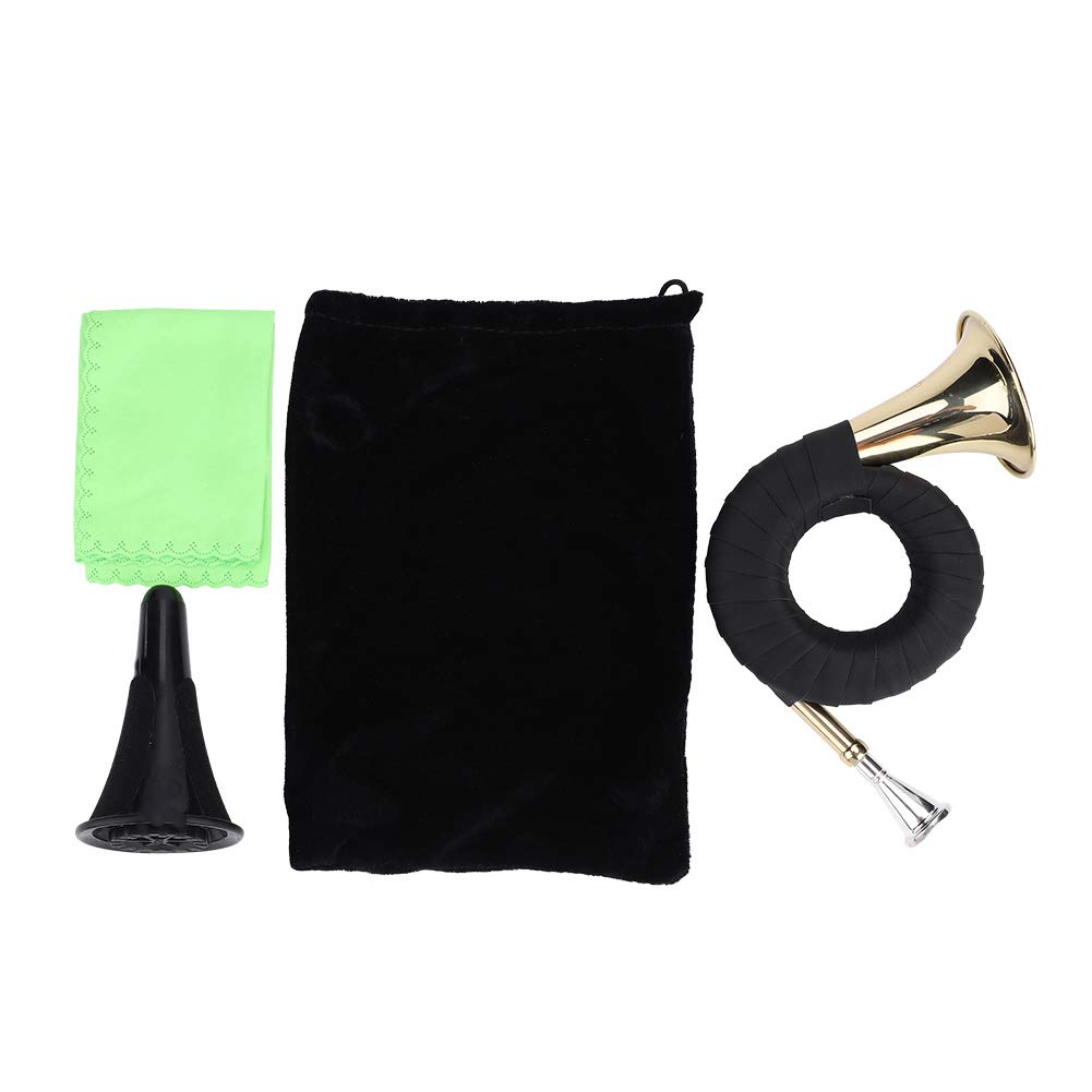 Professional Mini Brass Hunting Horn - Micro French Horn for Music Lovers & Beginners | Portable Brass Instrument for Outdoor Performances, Band Practice & Music Education