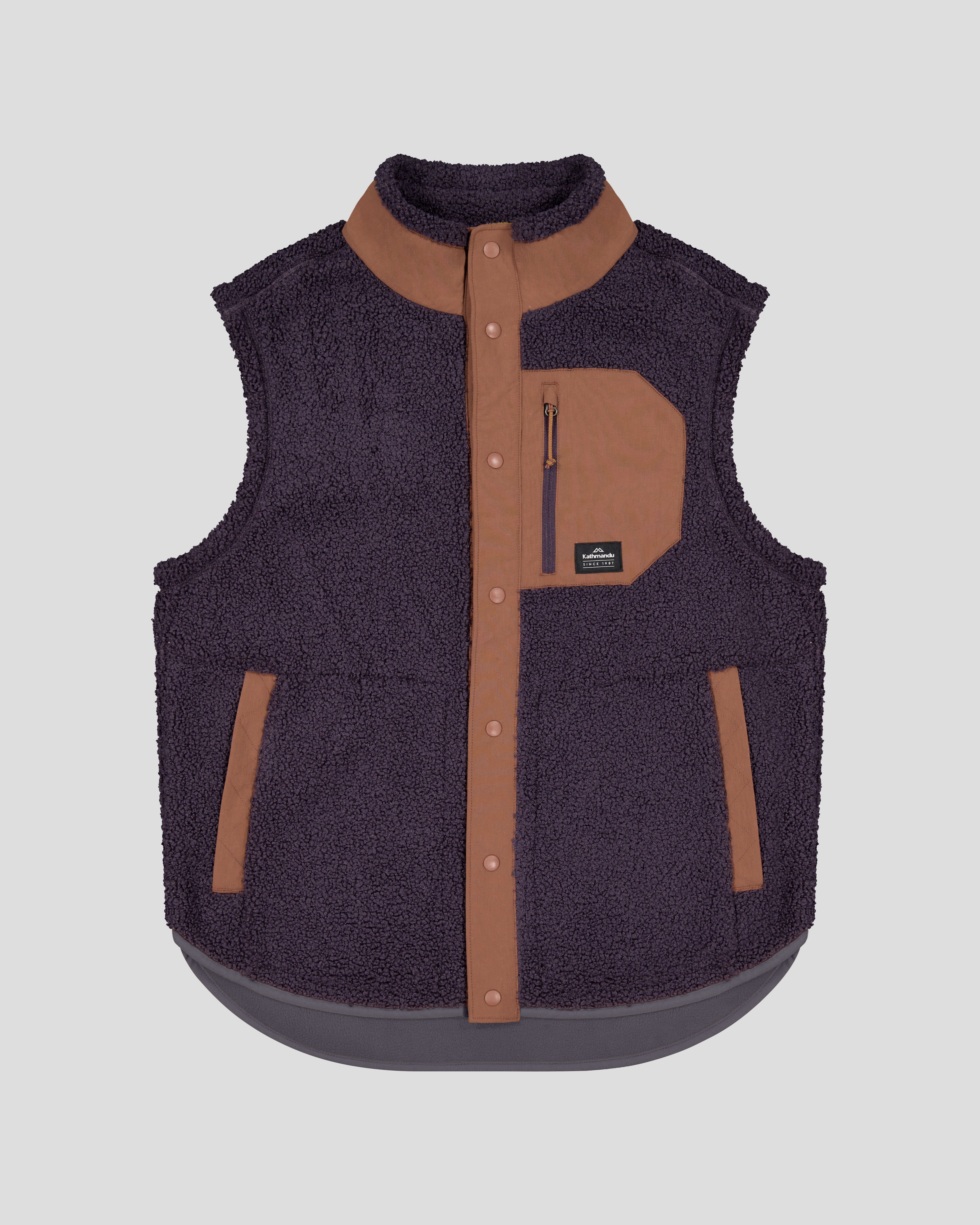 Women's Co Z High Pile Fleece Vest - Warm Winter Jacket for Outdoor Activities (Hiking, Camping, Skiing) - Orbit/Woodsy Color Options