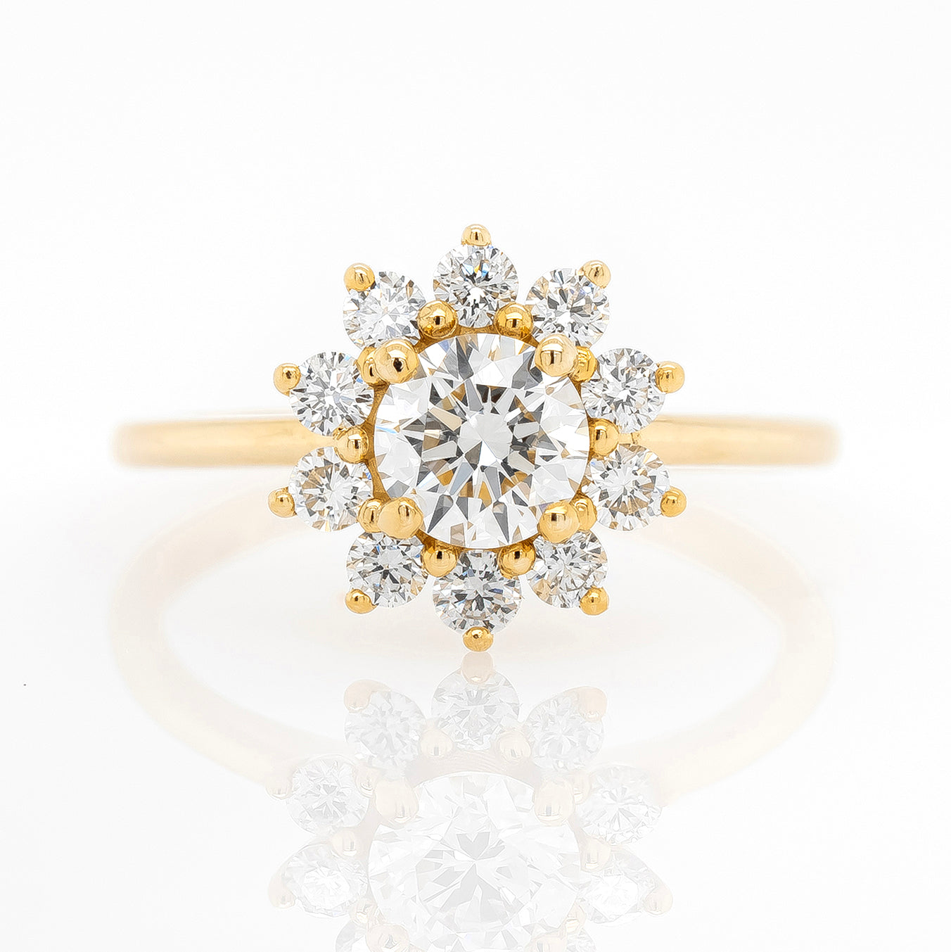 0.53 Carat Diamond Rosetta Halo Engagement Ring - Perfect for Proposals, Anniversaries & Special Occasions