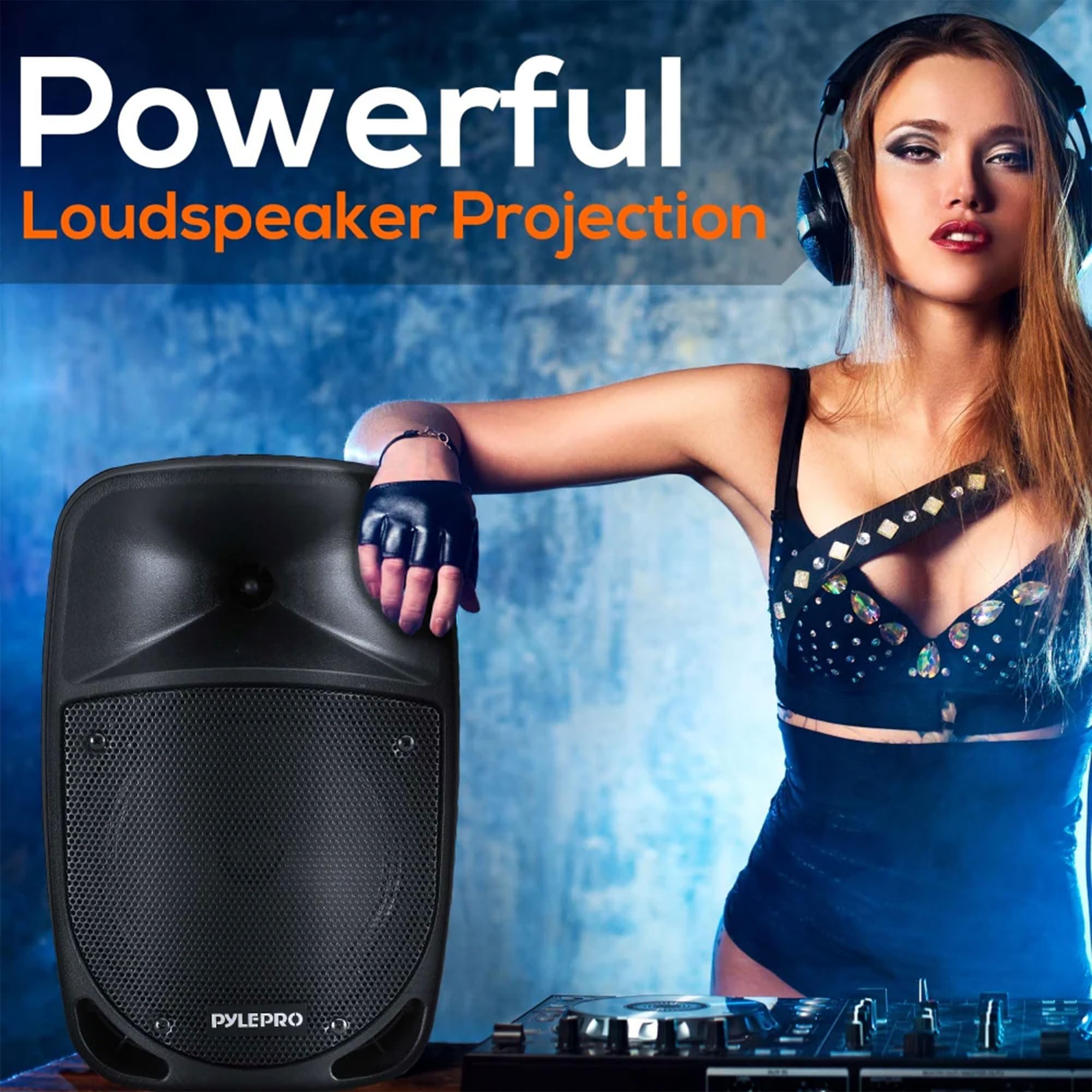 Pyle PSBT105A 1000W Portable Bluetooth PA Speaker with 10
