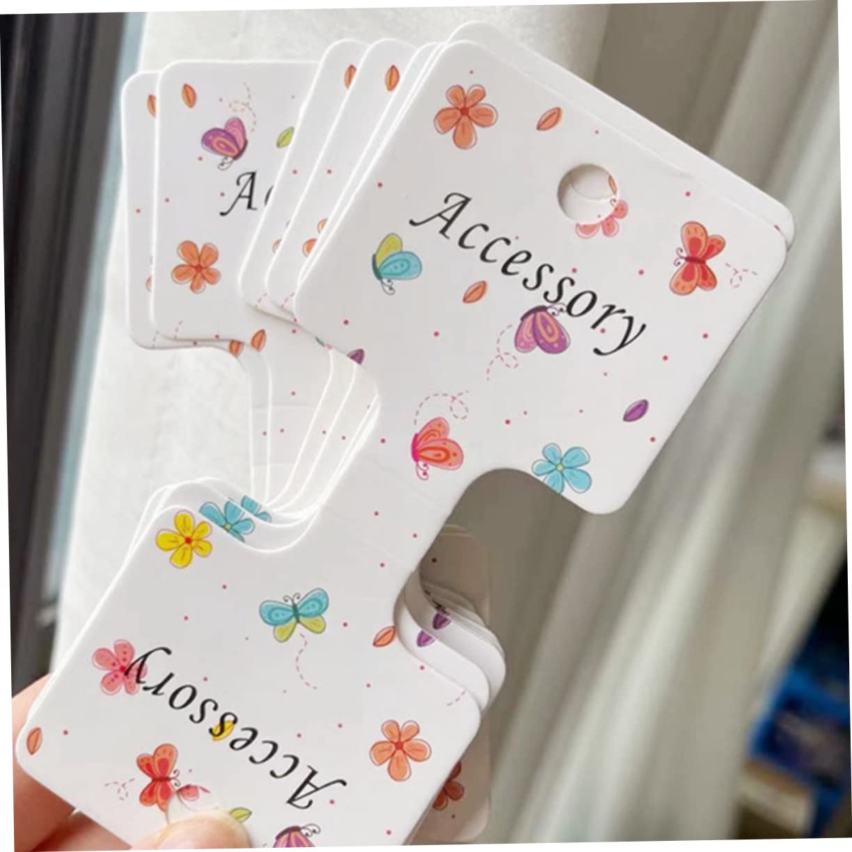 Alipis 200pcs Foldable Hair Bow Display Cards - Hair Clip Organizer & Pin Holder for Salon, Boutique, and Retail Store Displays