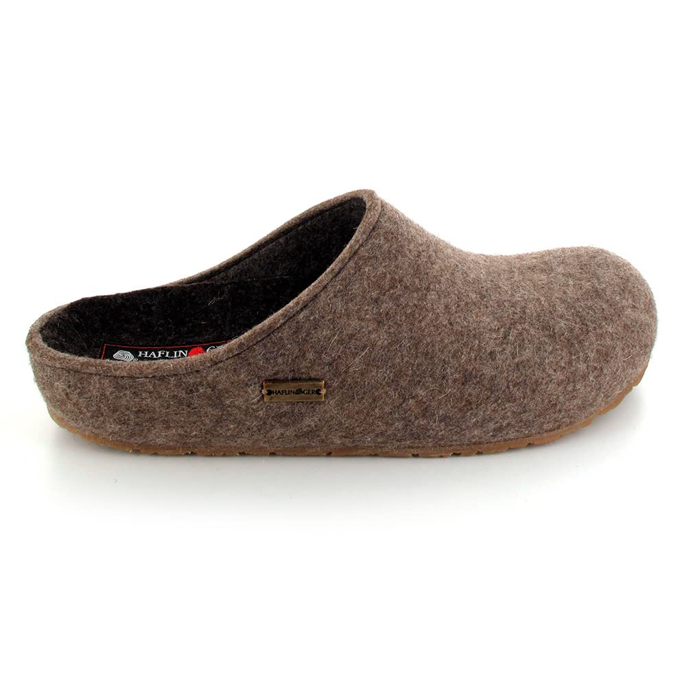 HAFLINGER Women's Michl Clog - Comfortable Wool Slippers for Indoor & Outdoor Use - Perfect for Home, Office, and Relaxation
