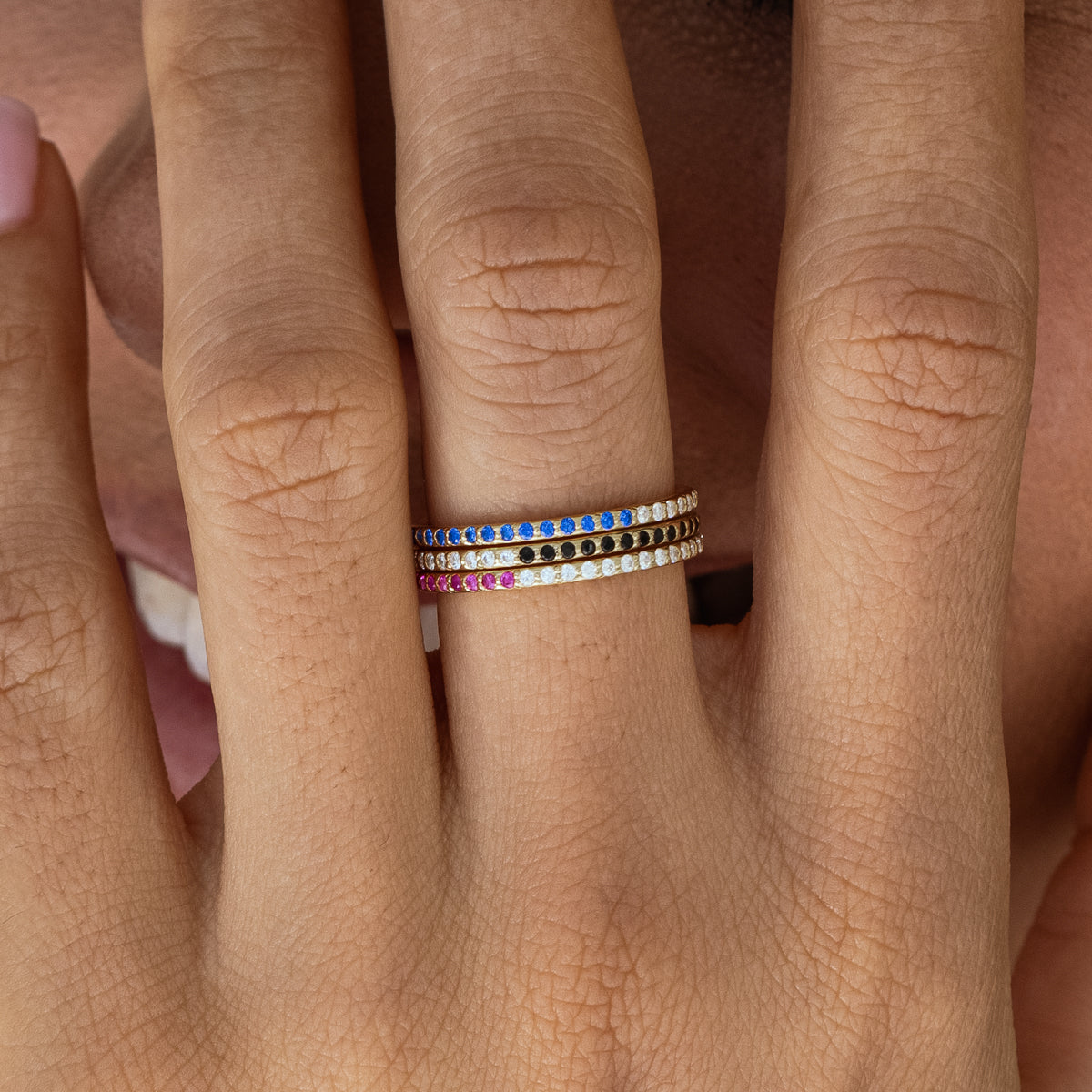 Stackable Half & Half Silicone Rings for Women - Durable & Comfortable Wedding Bands for Everyday Wear, Gym, Swimming & Travel